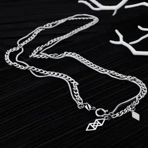 Other Cross Chrome Chain Silver Goth God Vibe Necklace Size ONE SIZE - 4 Thumbnail