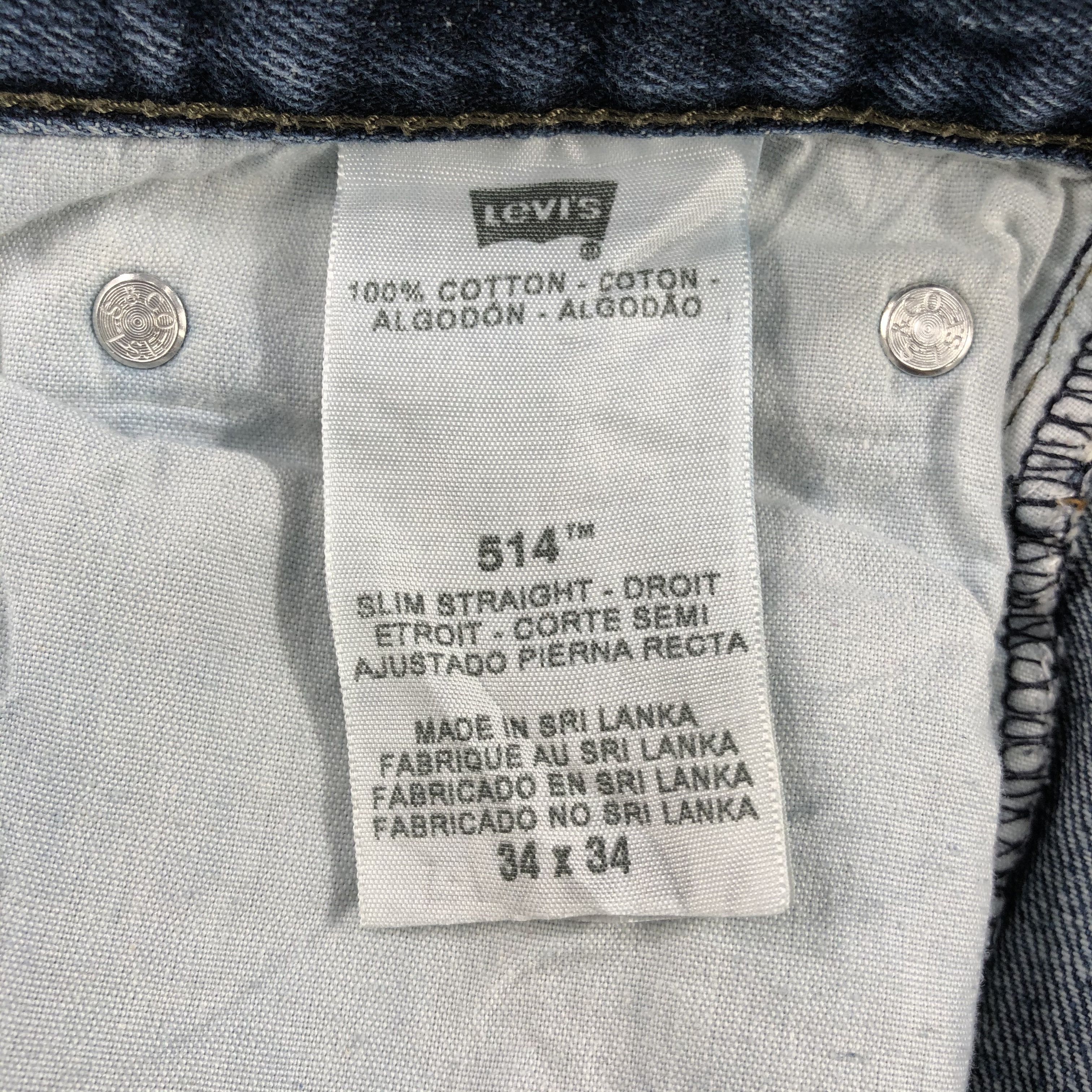 Levi's Vintage Blue Wash Levis 514 Jeans-J2123 Size US 34 / EU 50 - 10 Thumbnail
