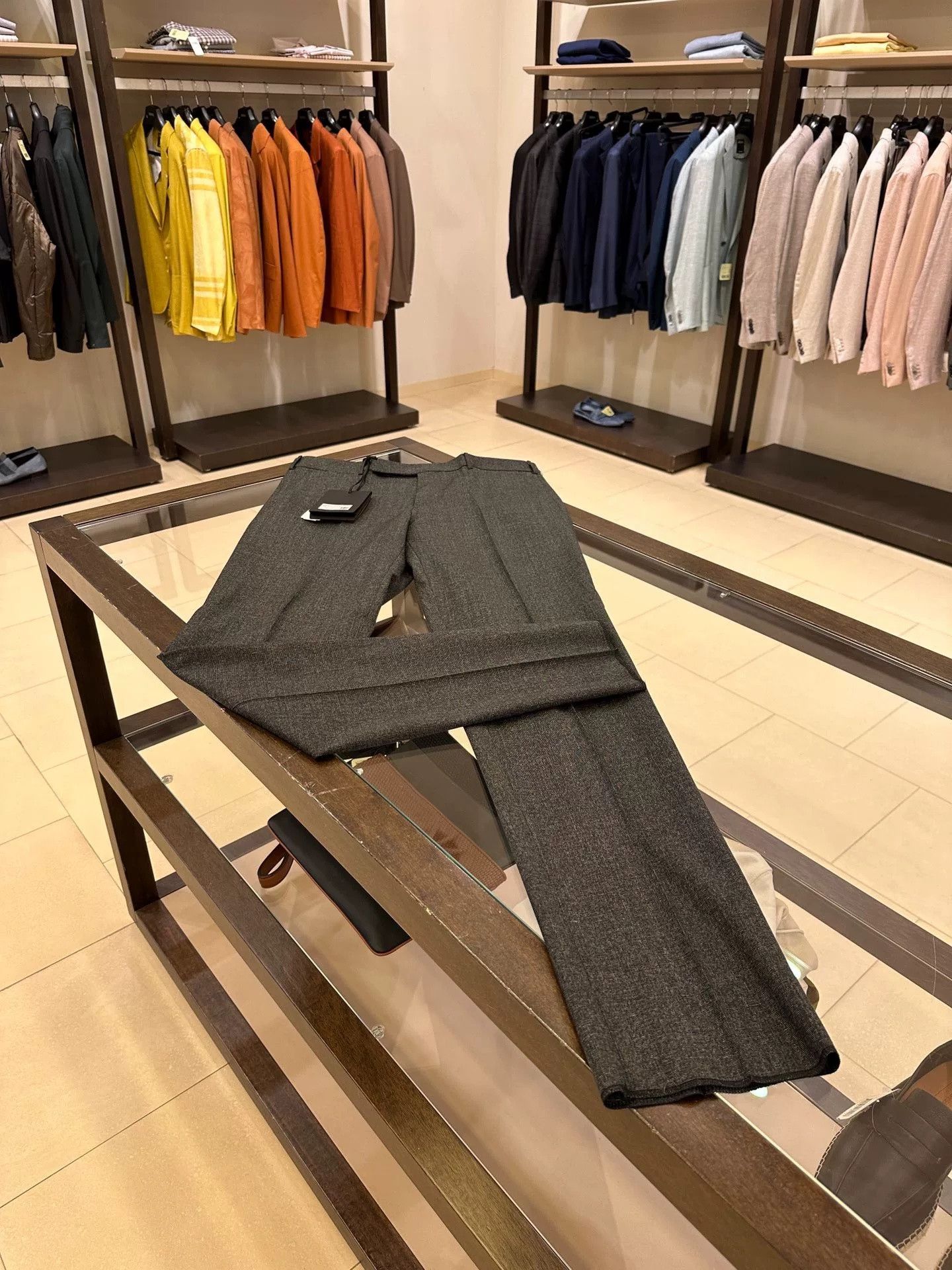 Ermenegildo Zegna Zegna Men's Straight Wool Trousers Size US 40 / EU 56 - 3 Thumbnail