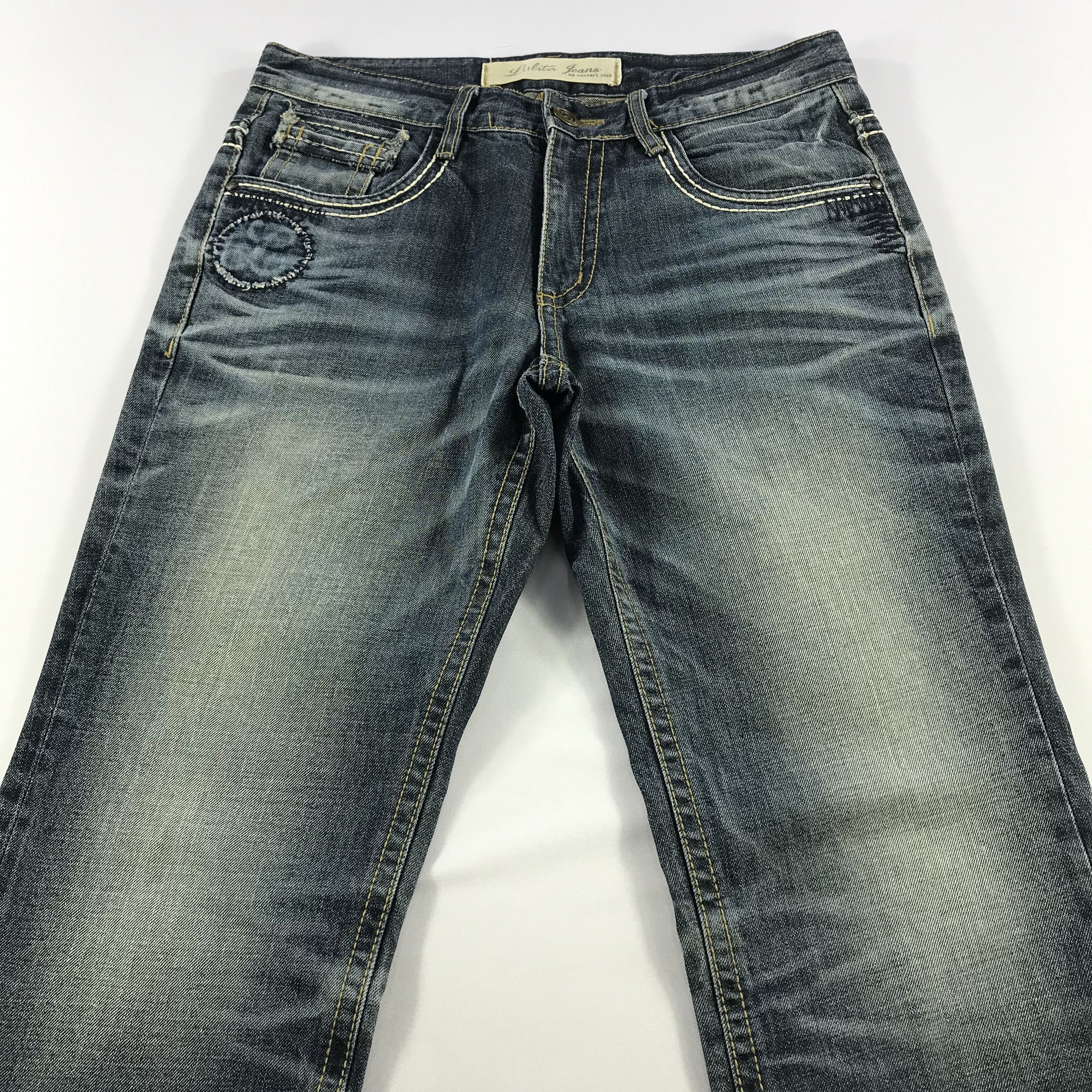 Japanese Brand Yoshitomo Nara Lolita Jeans Zipper Pocket Faded Blue Denim Size US 32 / EU 48 - 3 Thumbnail