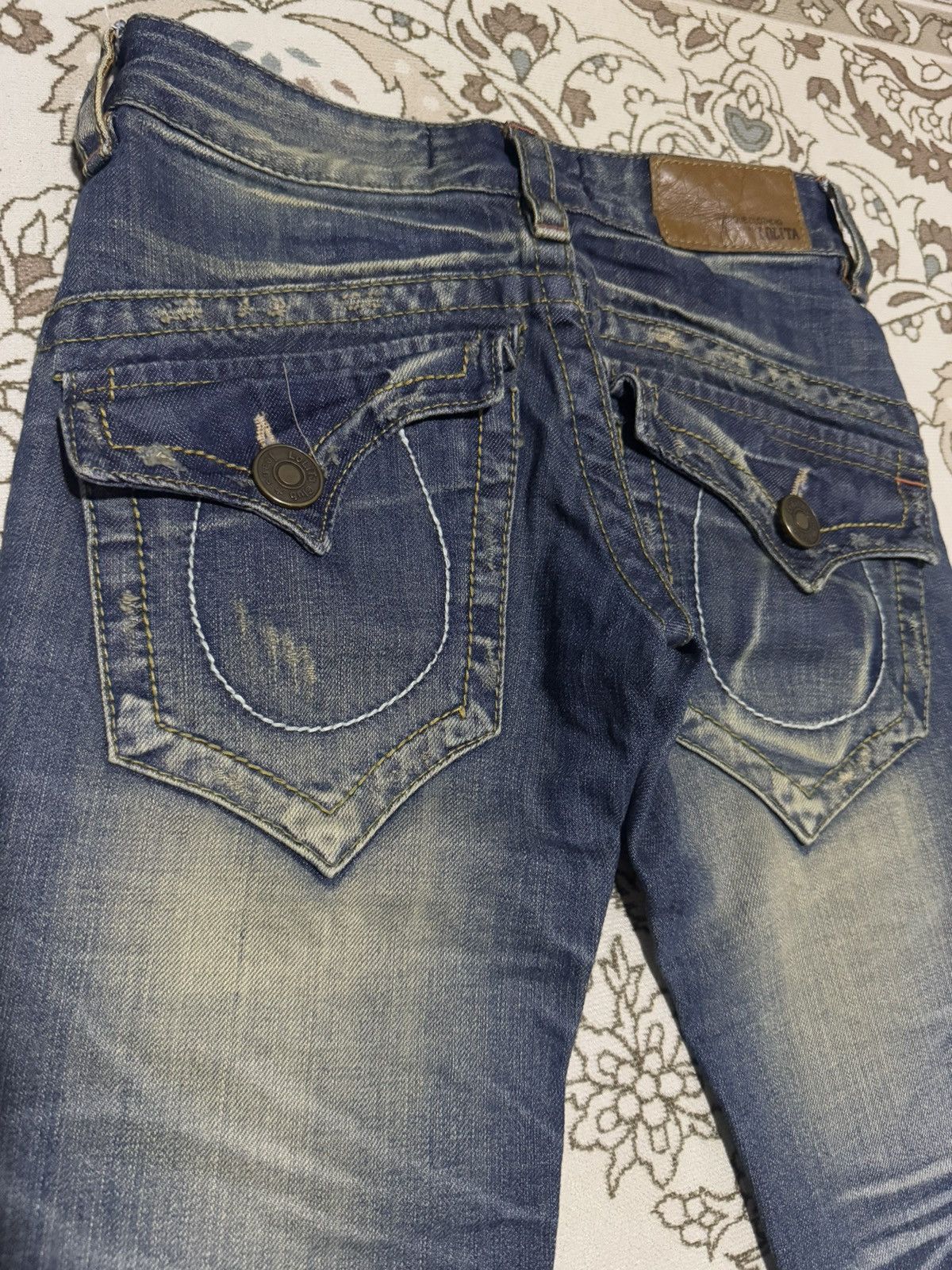 Hysteric Glamour × If Six Was Nine × Le Grande Bleu (L.G.B.) 🔥 Super Flare Lolita Mudmax Jeans Bootcut Size US 28 / EU 44 - 6 Thumbnail