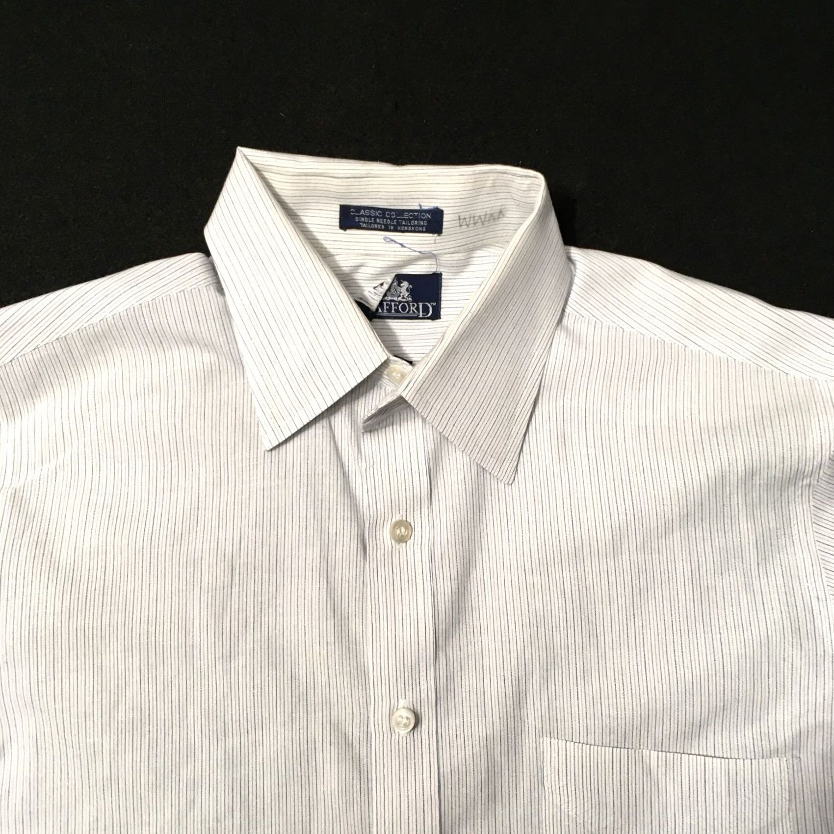 Stafford Stafford Classic Shirt Blue Mens 15 SLIM pin stripe Button Dress Shirt Size US M / EU 48-50 / 2 - 3 Thumbnail