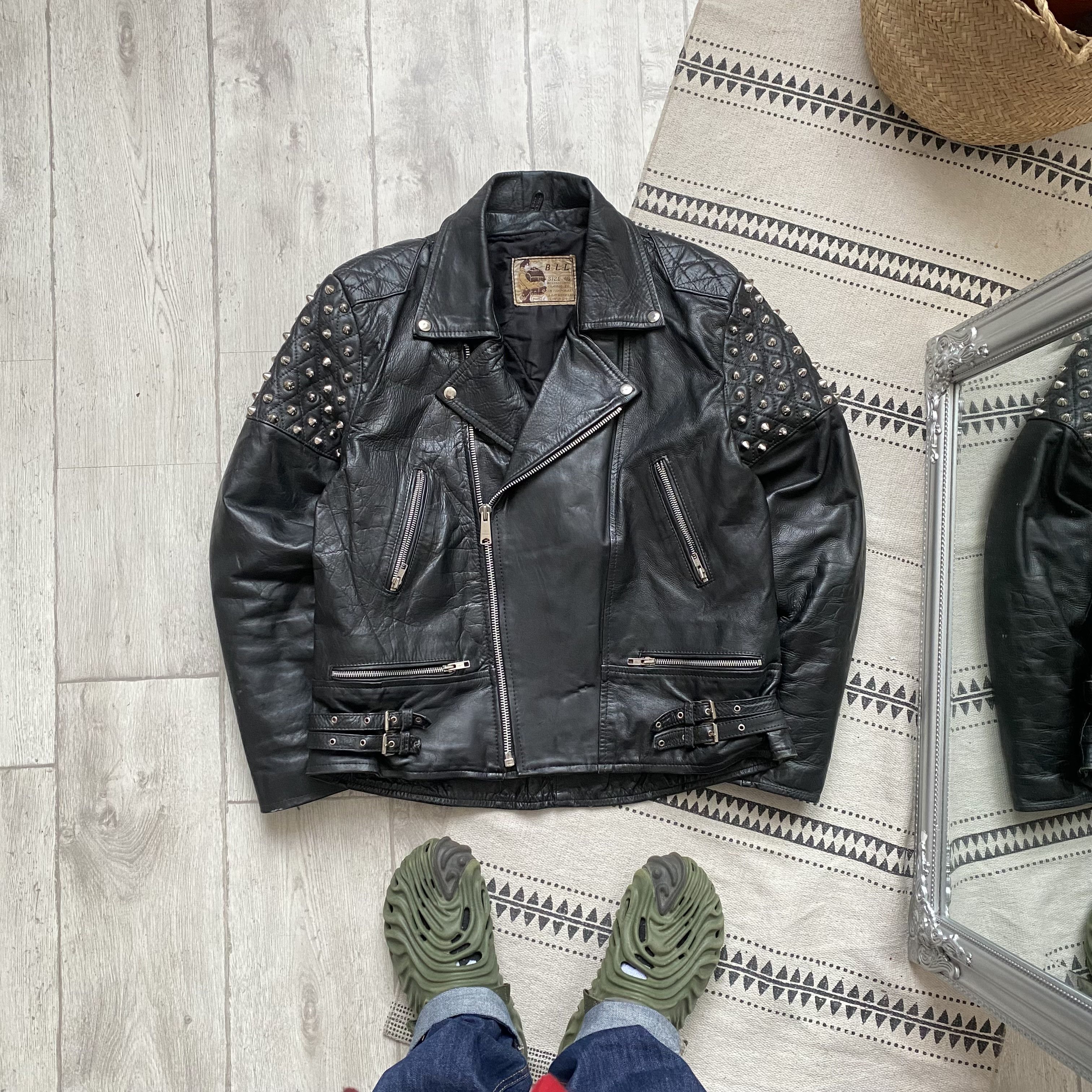 Genuine Leather × Vera Pelle × Vintage Vintage Vera Pelle biker
