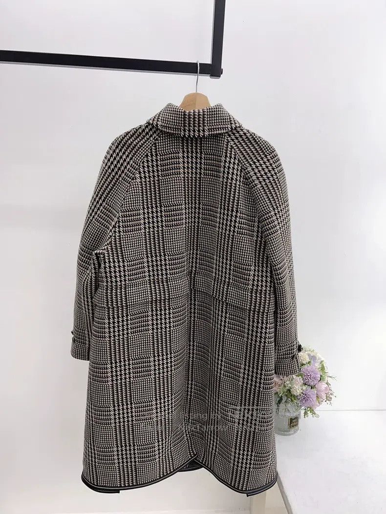 Balenciaga Balenciaga Woolen Plaid Overcoat Size XXS / US 00 / IT 34 - 2 Thumbnail