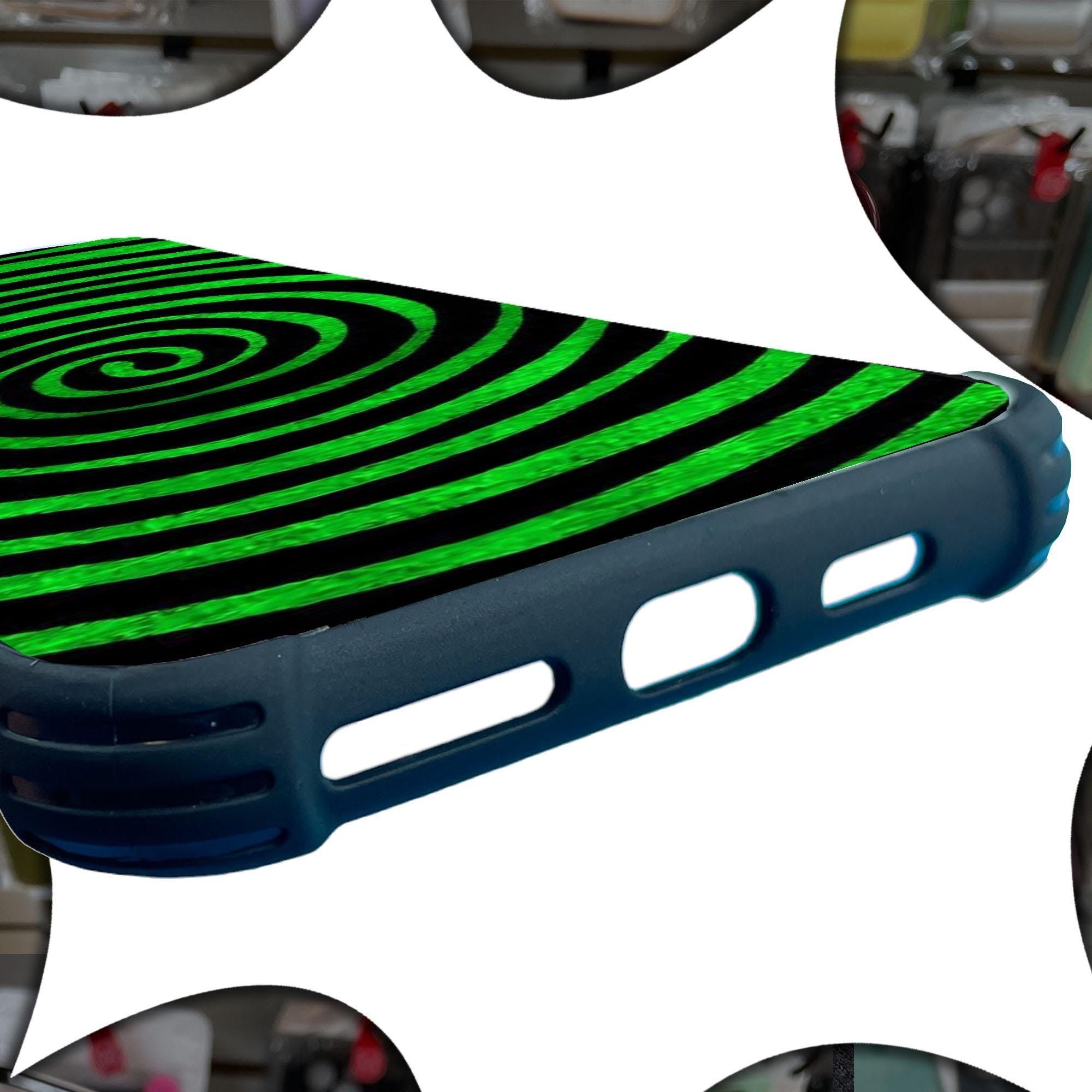 Other Green Optical Spirals Y2K Artsy Phone Case iPhone 14 13 12 1 Size ONE SIZE - 3 Thumbnail
