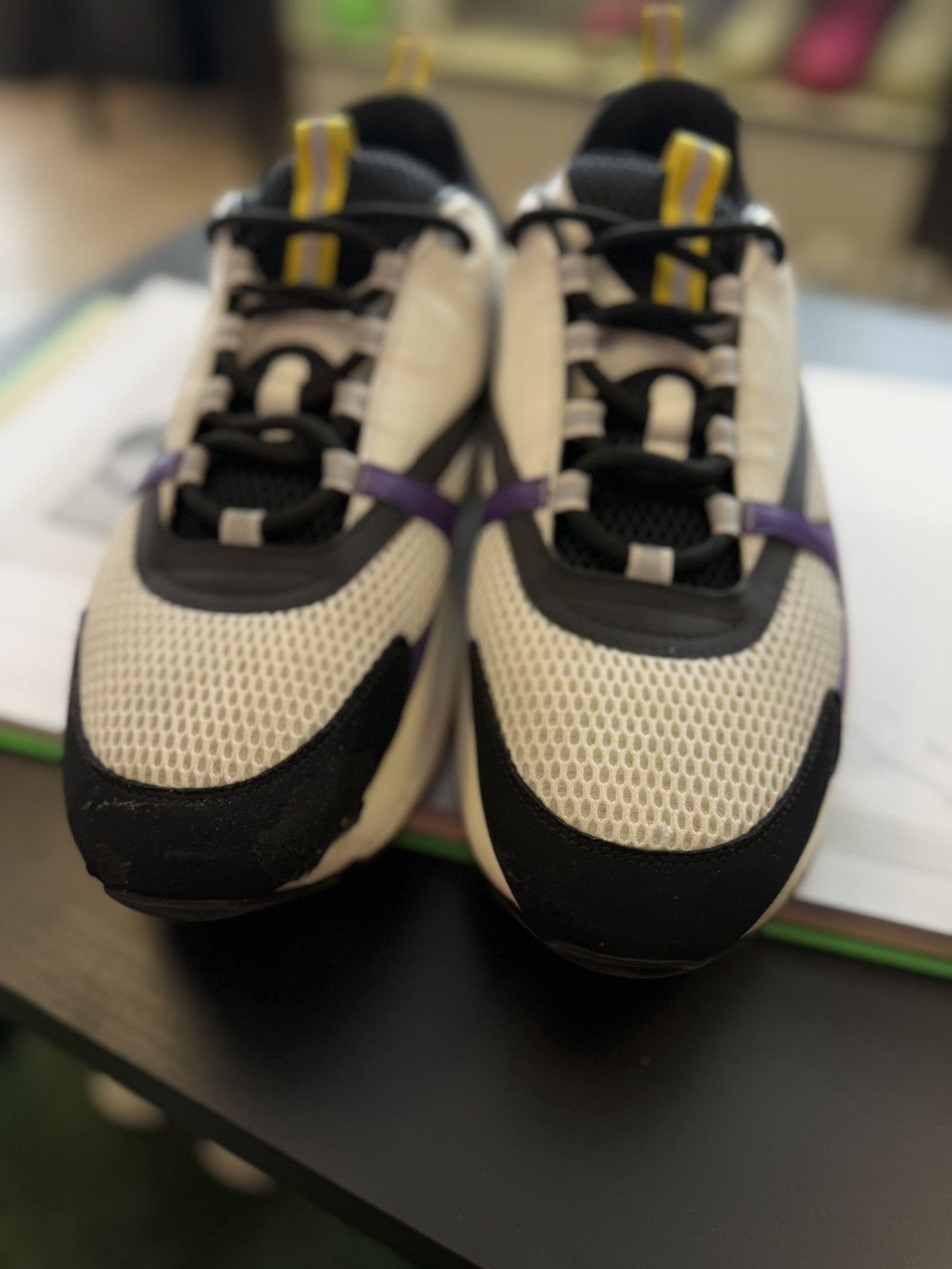 Dior Dior B22 White Purple Size 48EU/15US Discontinued Size US 15 / EU 48 - 6 Thumbnail