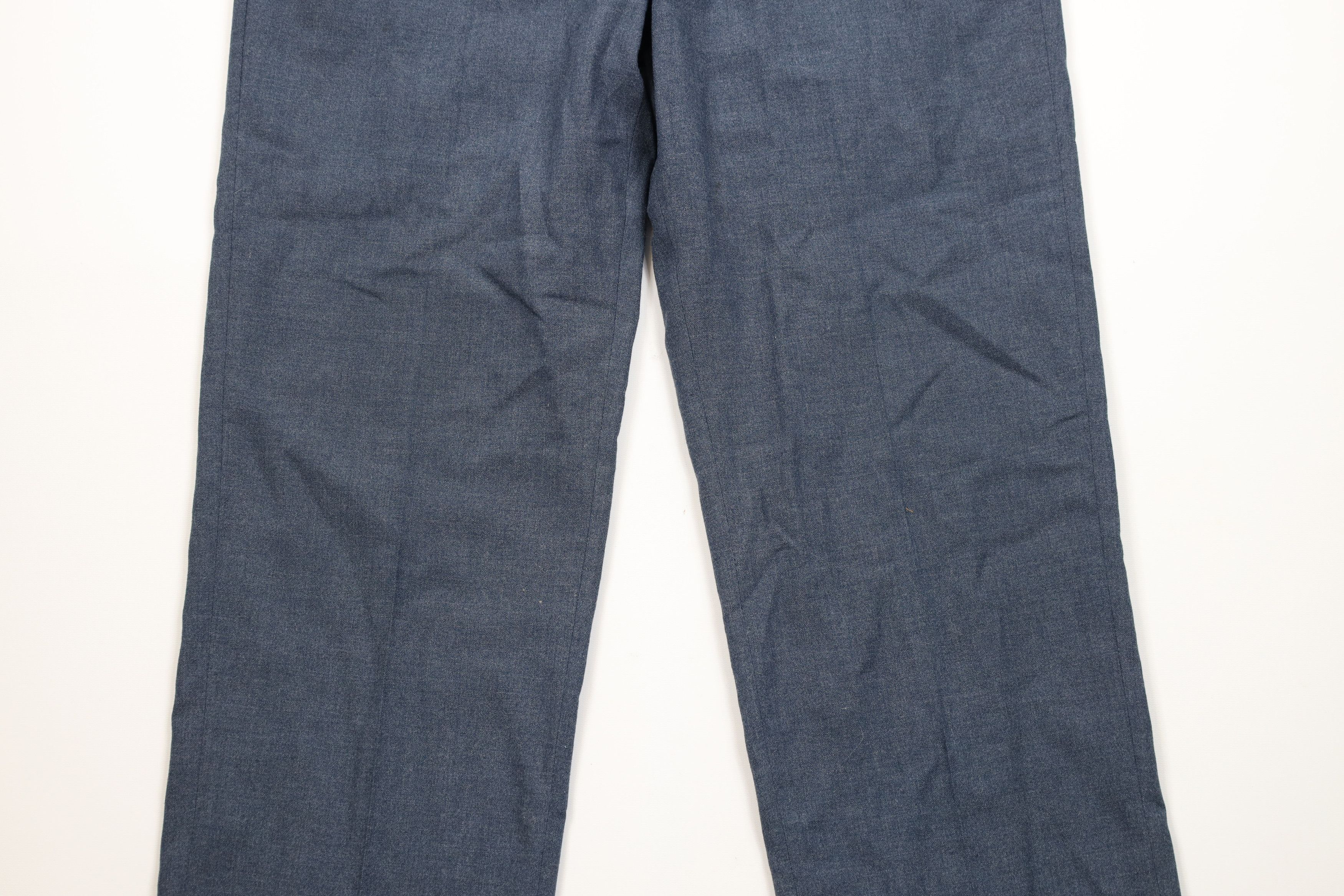 Vintage Vintage 90s Streetwear Flared Wide Leg Chino Pants Blue Size US 36 / EU 52 - 3 Thumbnail