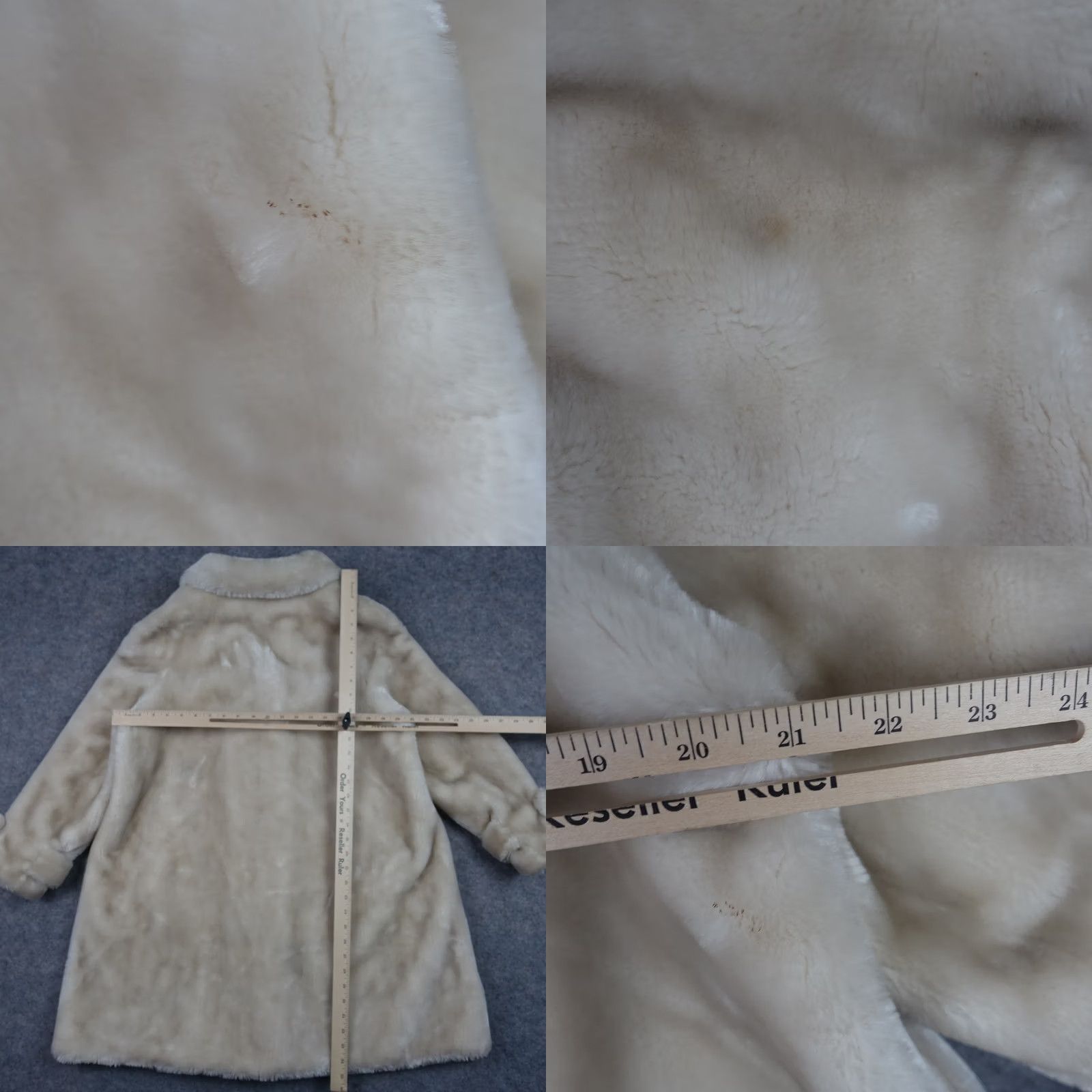 Vintage VINTAGE Borgana Coat Womens Large Beige Faux Fur Borgana Coat L Beige Size L / US 10 / IT 46 - 10 Thumbnail