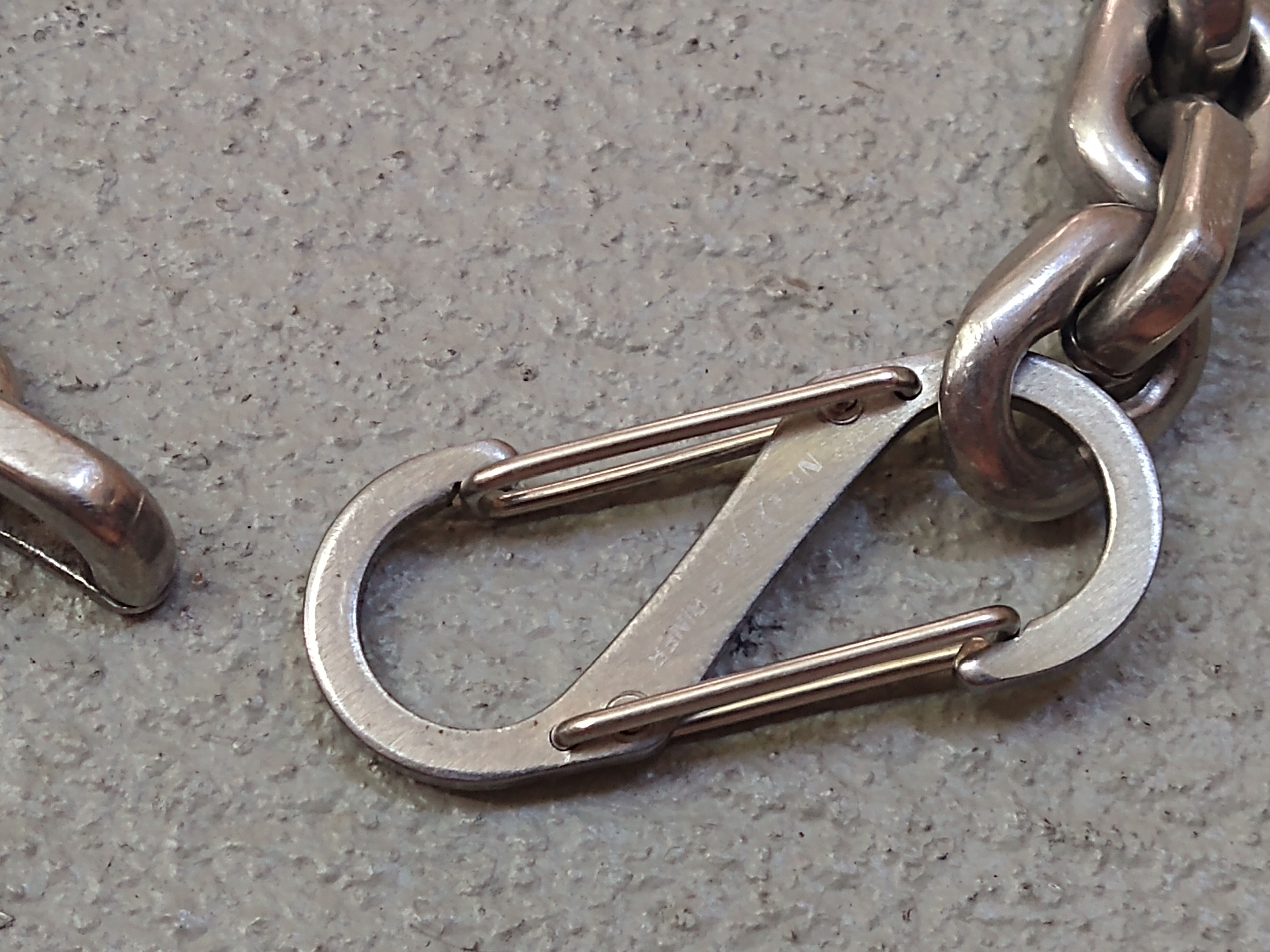Jewelry Stainless Steel Bracelet 8" Carabiner Techwear Size ONE SIZE - 2 Thumbnail