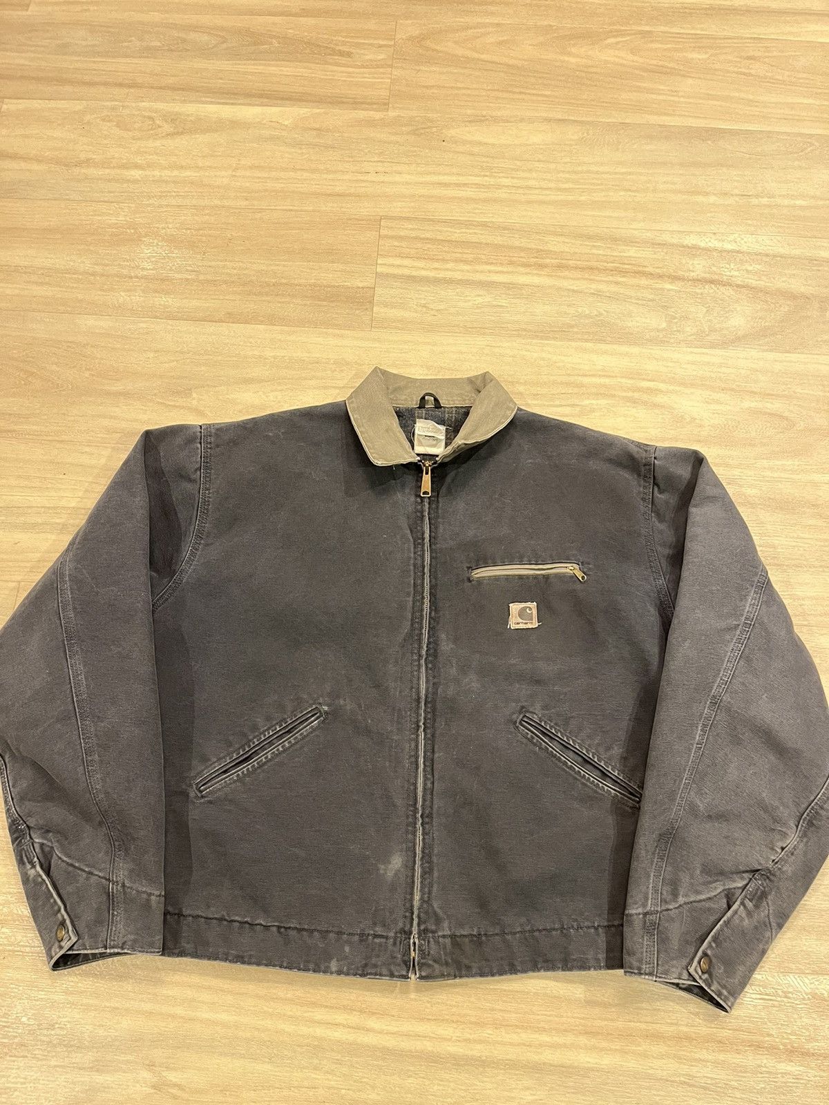 Carhartt Vintage J97 PTL Faded Grey Carhartt Detroit Jacket Size L Size US XXL / EU 58 / 5 - 1 Thumbnail
