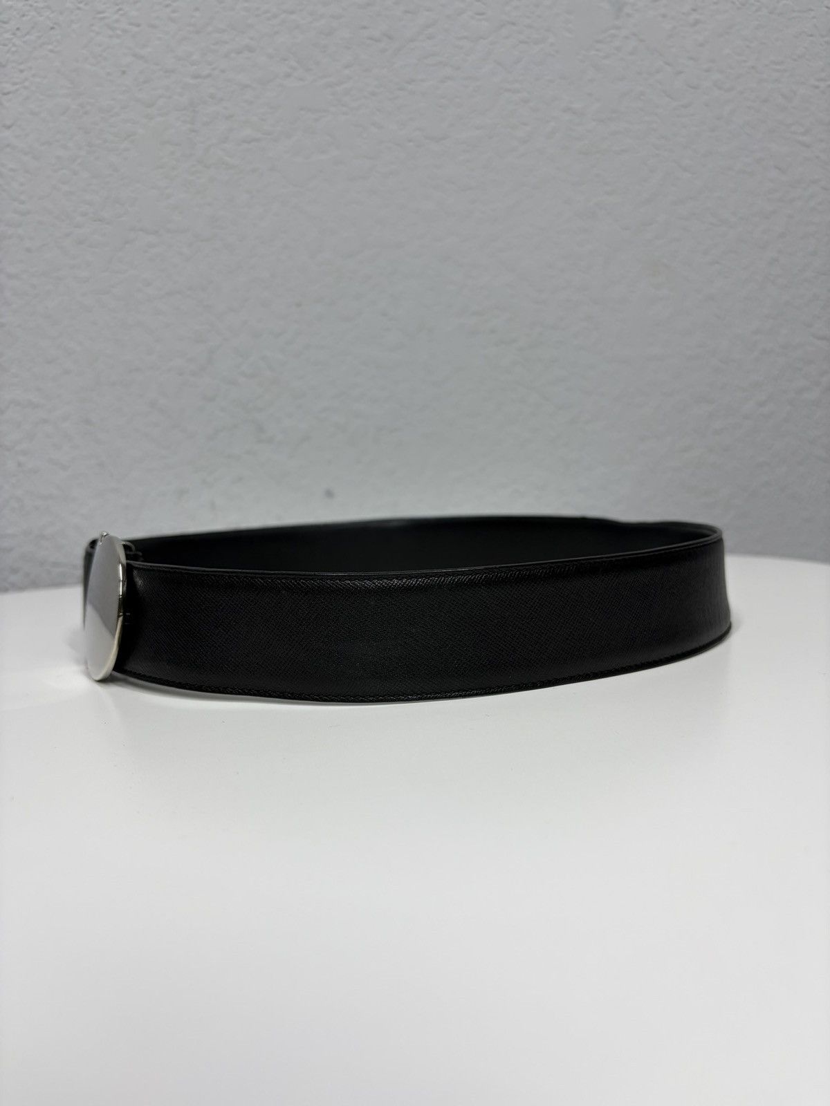 Salvatore Ferragamo Salvatore Ferragamo Leather Belt Silver Buckle Prada Style Size ONE SIZE - 3 Thumbnail