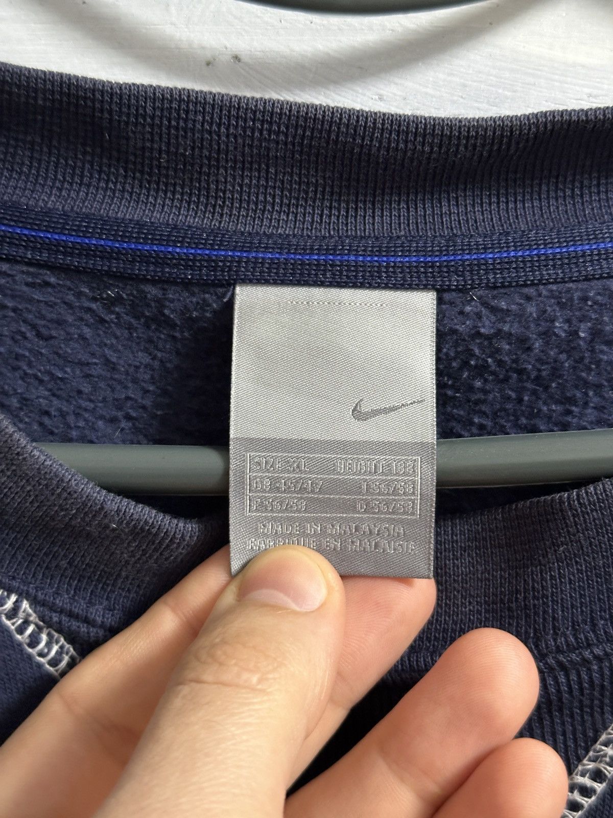 Nike Rare Vintage Sweatshirt Nike COR727 Small Swoosh Drill Y2K Size US XL / EU 56 / 4 - 12 Thumbnail