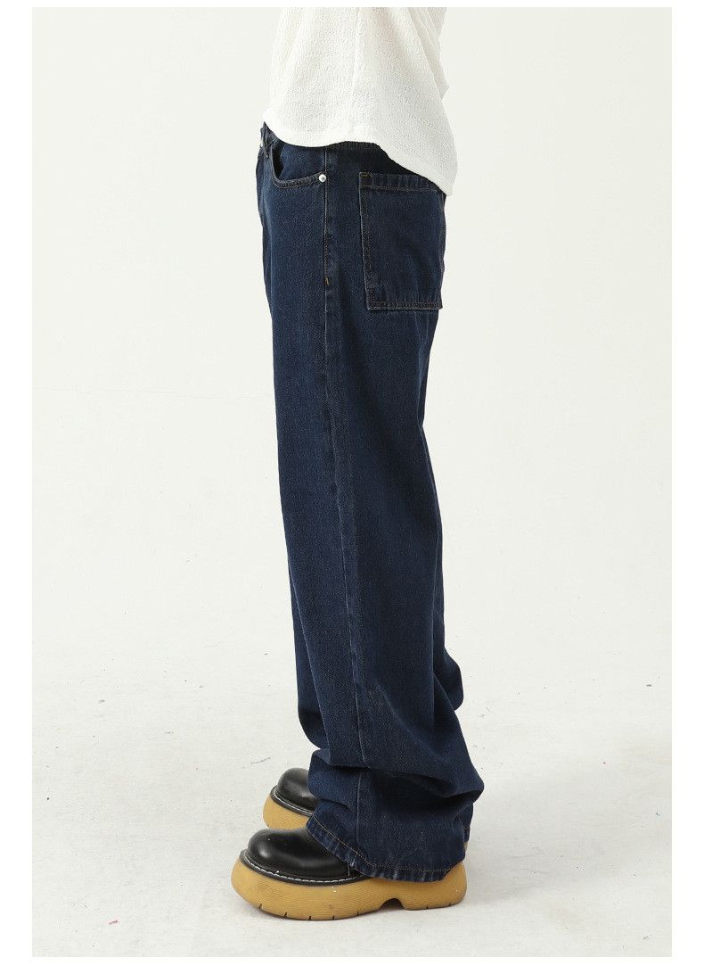 Japanese Brand × Jean Dark blue mid-rise slim straight jeans Size US 32 / EU 48 - 3 Thumbnail