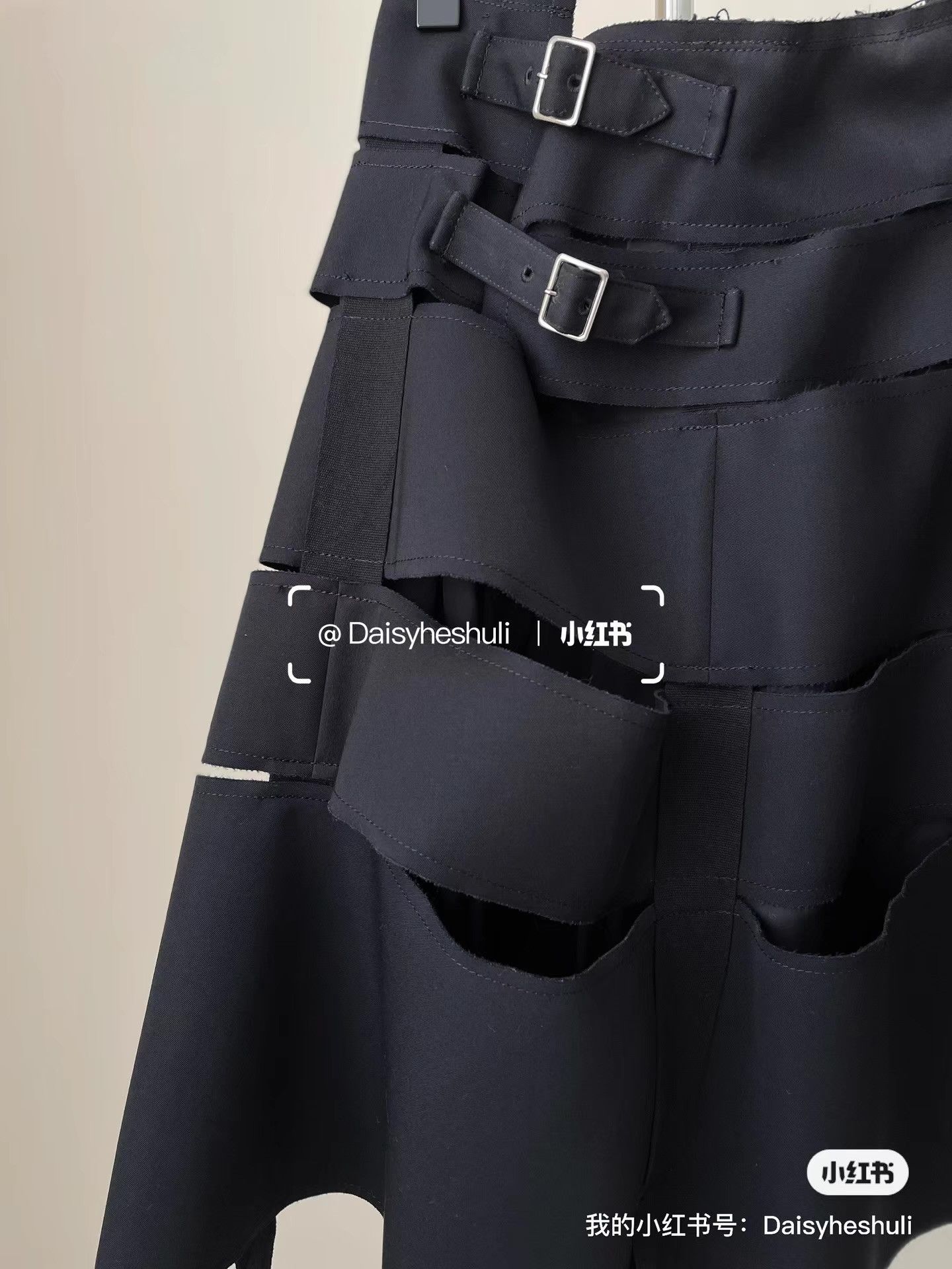Comme des Garcons Comme des Garçons CDG Spliced Buckle Midi Skirt。 Ｑ24 Size 34" / US 12 / IT 48 - 4 Thumbnail
