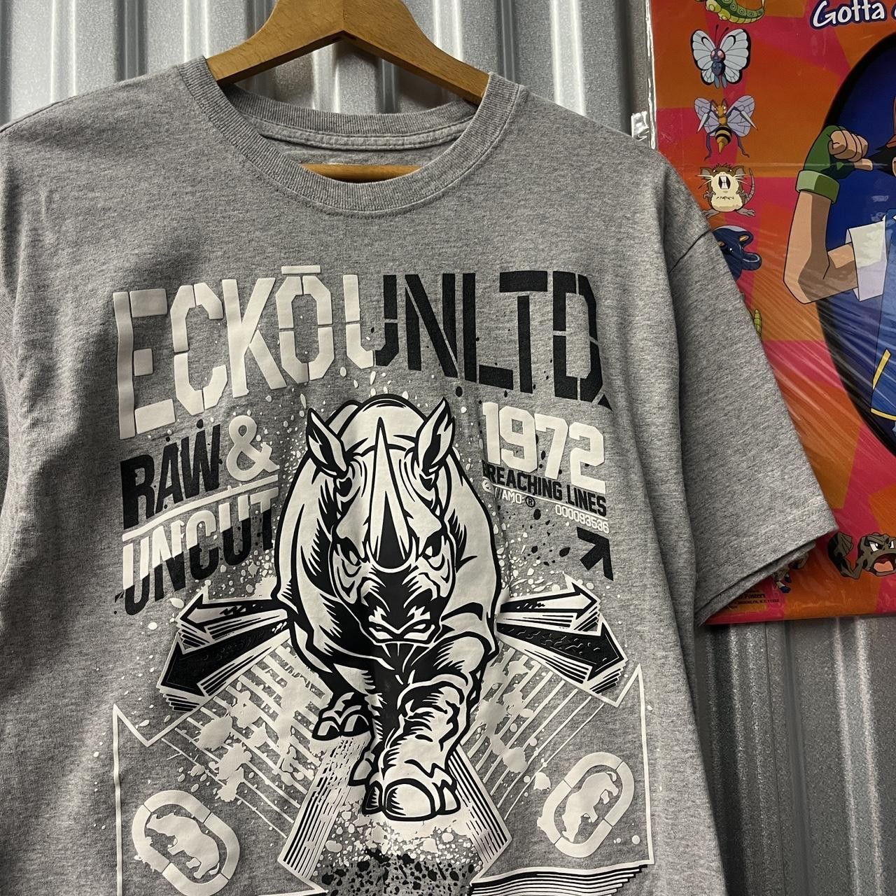 Ecko Unltd. VTG Y2K Ecko Unlimited Cyber Grunge Skater Rhino T Shirt XL Size US XL / EU 56 / 4 - 1 Thumbnail
