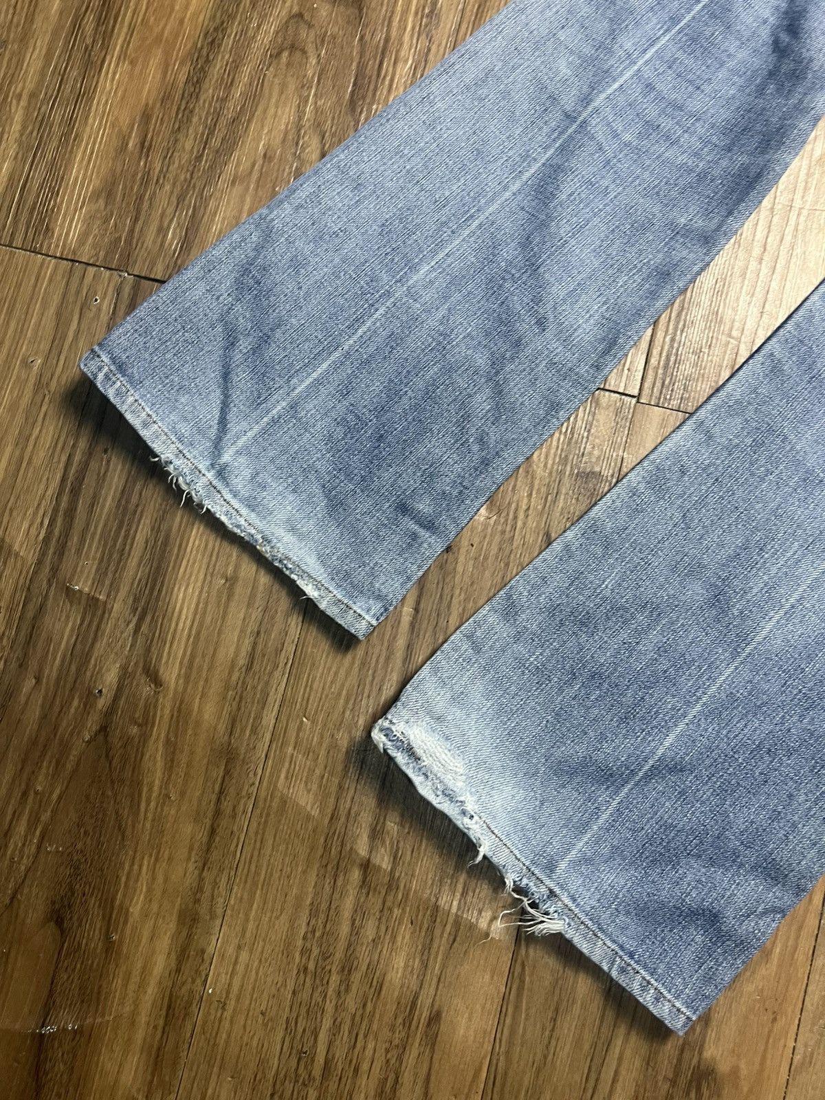 14th Addiction 7 For All Mankind Bootcut Jeans Distressed Denim (42) Size 27" / US 4 / IT 40 - 16 Thumbnail