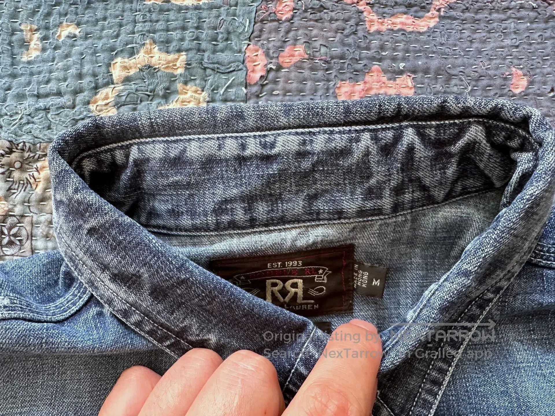 RRL Ralph Lauren RRL Distressed Denim Shirt. Size US M / EU 48-50 / 2 - 3 Thumbnail