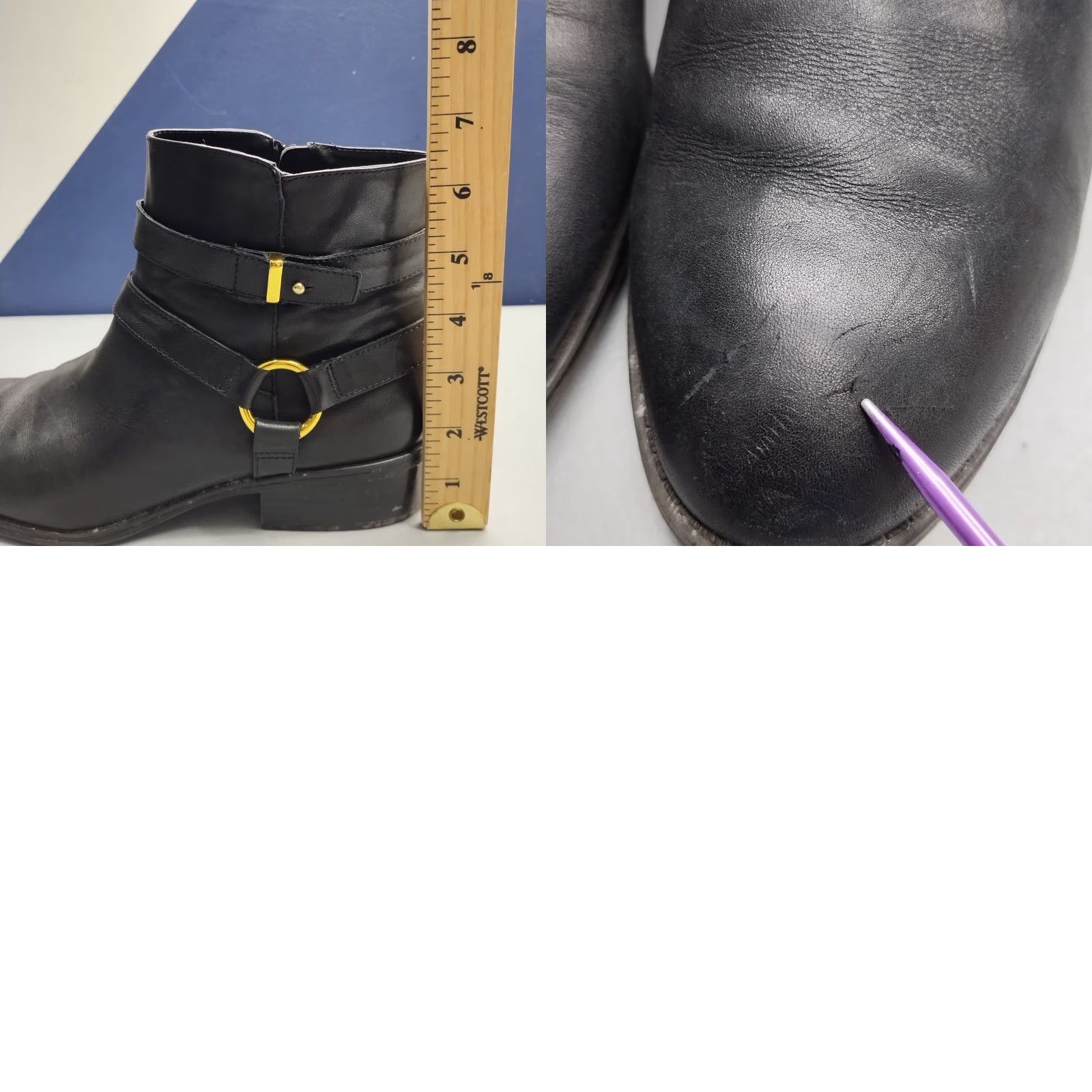 Ralph Lauren Ralph Lauren Margo Boot Women US 9.5B Black Leather Side Zip Buckle Strap Bootie Size US 10 / IT 40 - 8 Thumbnail