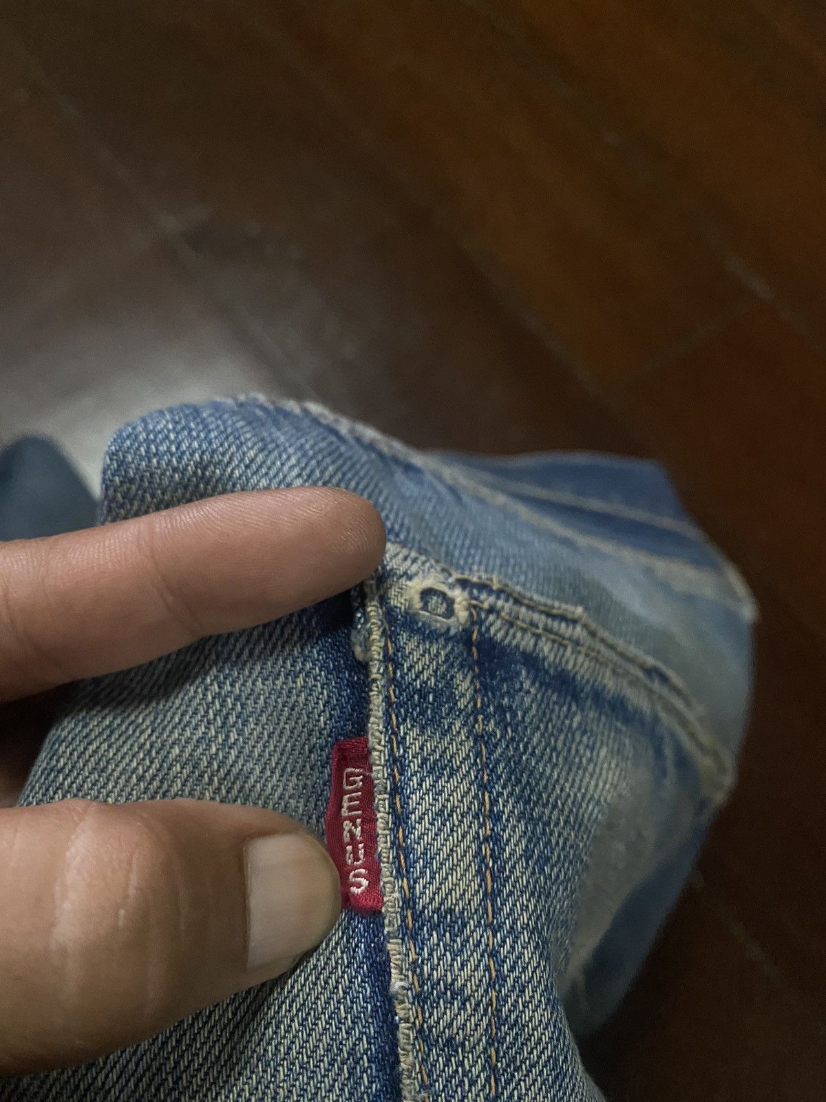 Vintage FIRE 🔥 VINTAGE 90s WAREHOUSE V STITCH DISTRESSED REWORK JEAN Size US 36 / EU 52 - 23 Thumbnail