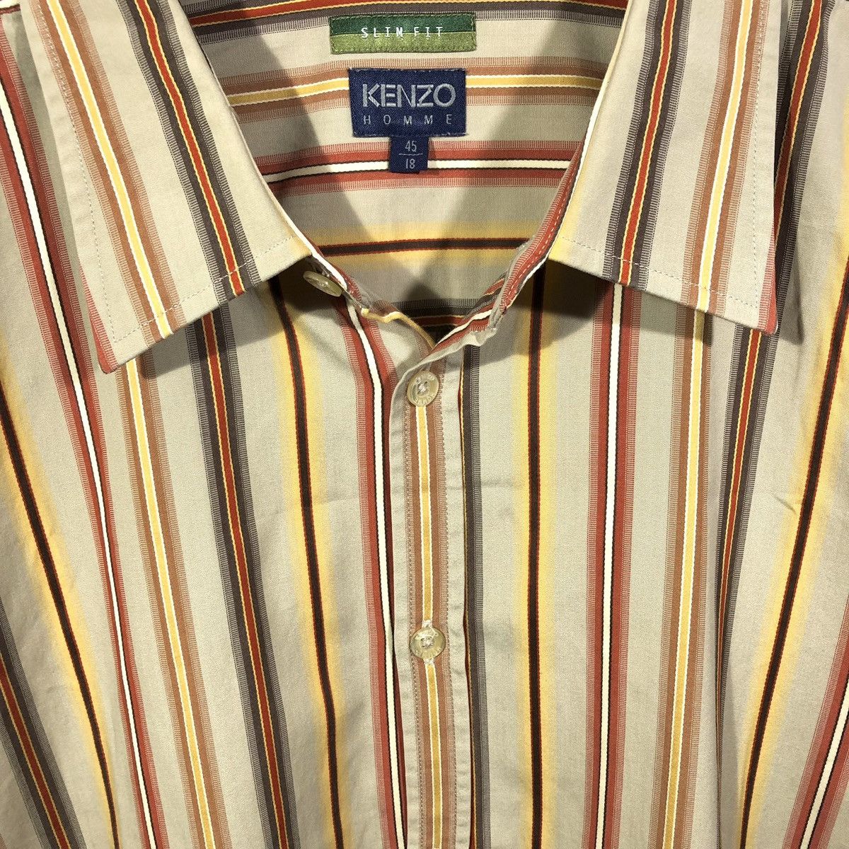 Kenzo Chemise Rayures Vintage Kenzo Homme Size US M / EU 48-50 / 2 - 3 Thumbnail