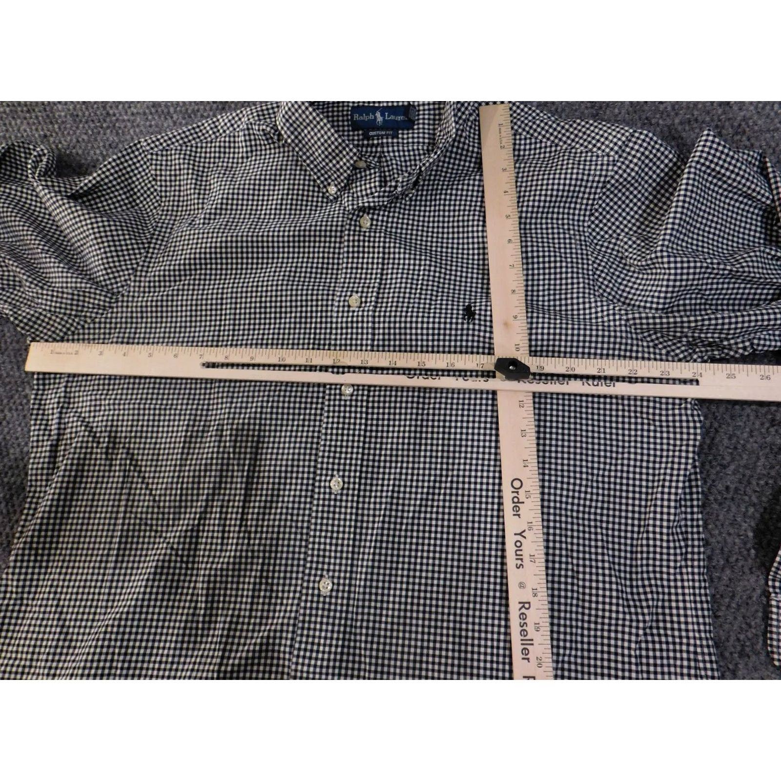 Ralph Lauren Ralph Lauren Shirt XL Men Blue White Gingham Check Button-Down Custom Fit Shirt Size US XL / EU 56 / 4 - 7 Thumbnail