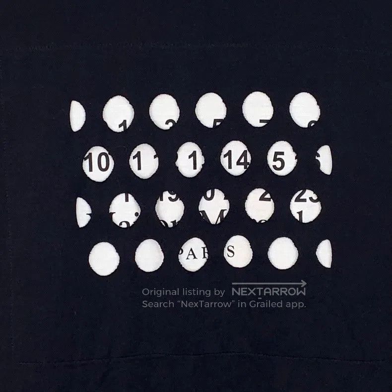 Maison Margiela Maison Margiela Black hollowed-out digital logo cotton rou Size US M / EU 48-50 / 2 - 4 Thumbnail