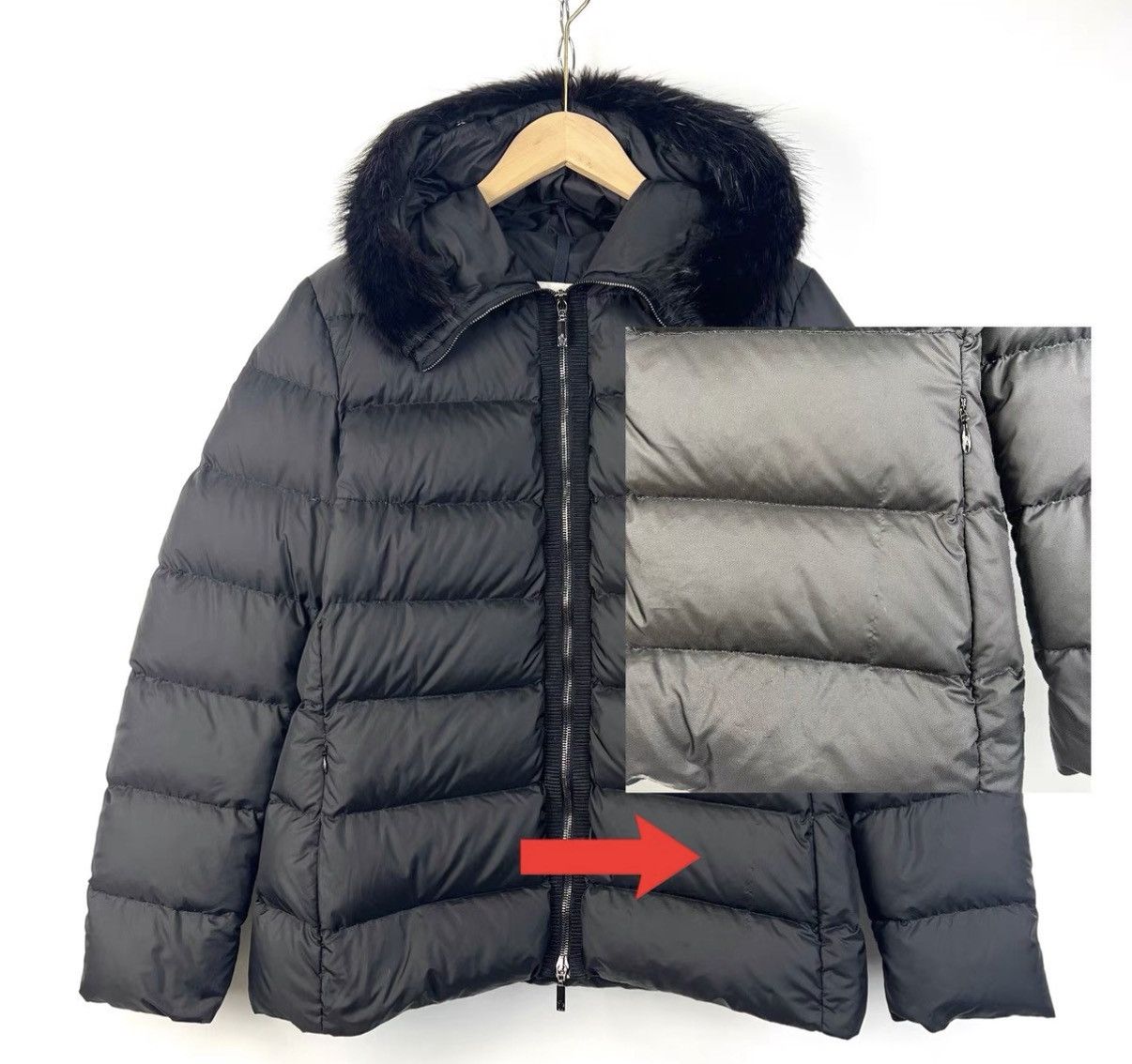 Moncler Moncler Classic Fur Collar Pocket Short Down Jacket K12 Size XS / US 0-2 / IT 36-38 - 7 Thumbnail