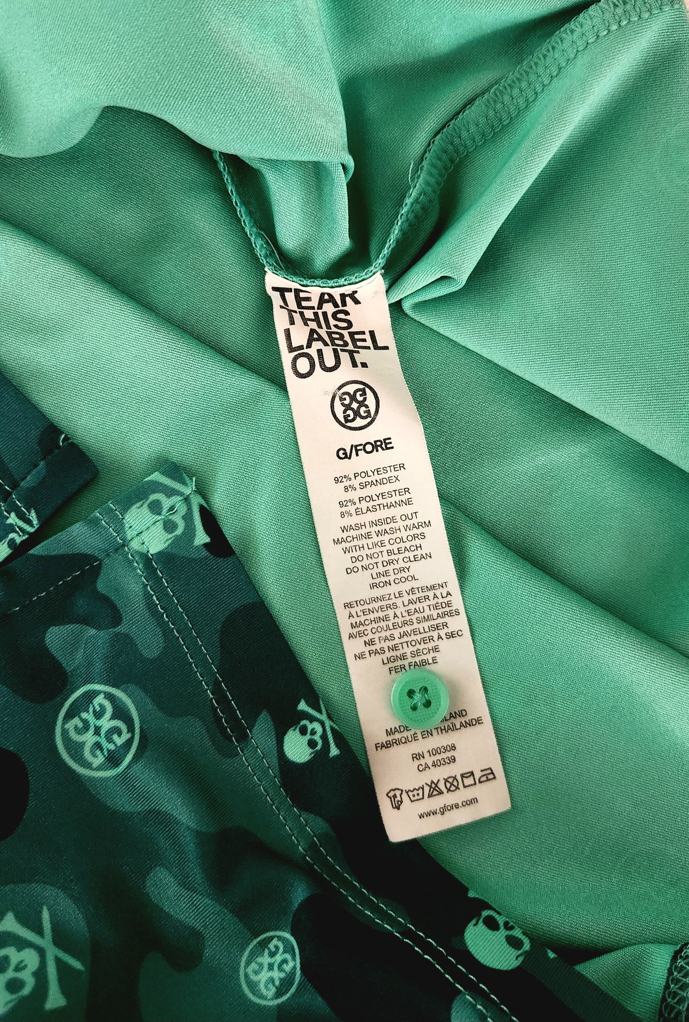 G/FORE G/Fore Golf Shirt Polo Icon Camo Tech Print Lotus Green Size US M / EU 48-50 / 2 - 10 Thumbnail