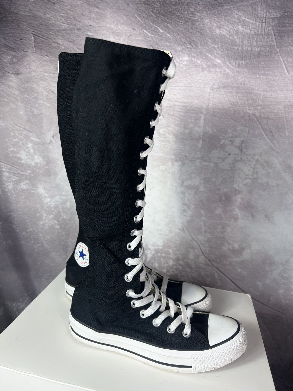 Converse XX-Hi Tall Black Canvas Sneakers Emo Grunge Style