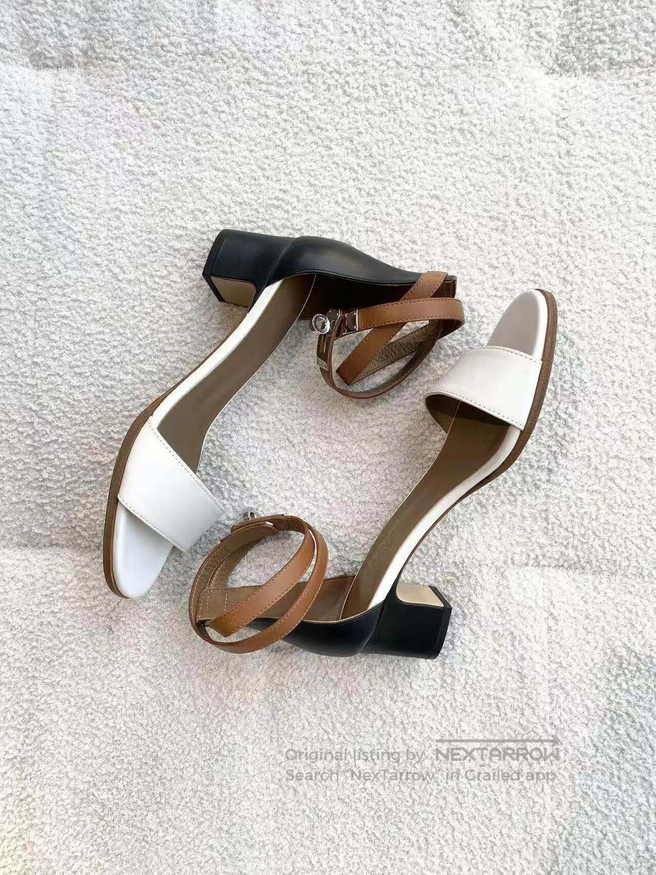 Hermes Hermes Color-blocking Kelly button-up heeled sandals| Size US 6 / IT 36 - 3 Thumbnail