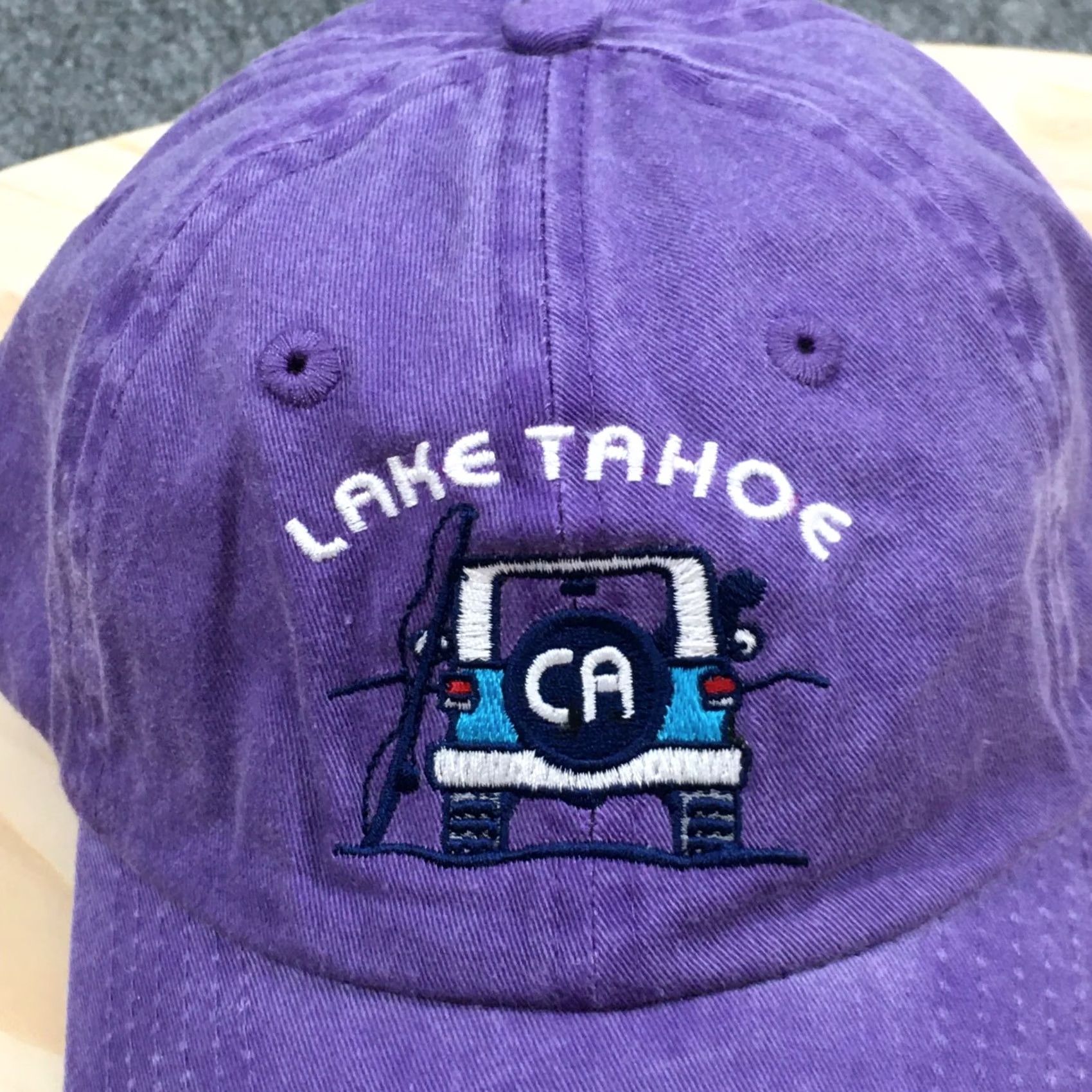 Logo 7 Fahrenheit Lake Tahoe Baseball Hat Womens Purple OS Adjustable Embroidered Logo Size ONE SIZE - 3 Thumbnail