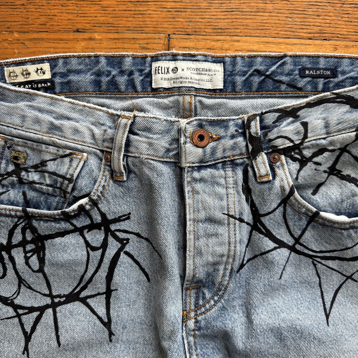 Scotch & Soda Scotch & Soda Felix The Cat Ralston Slim Fit Jeans 32x32 Size US 32 / EU 48 - 3 Thumbnail
