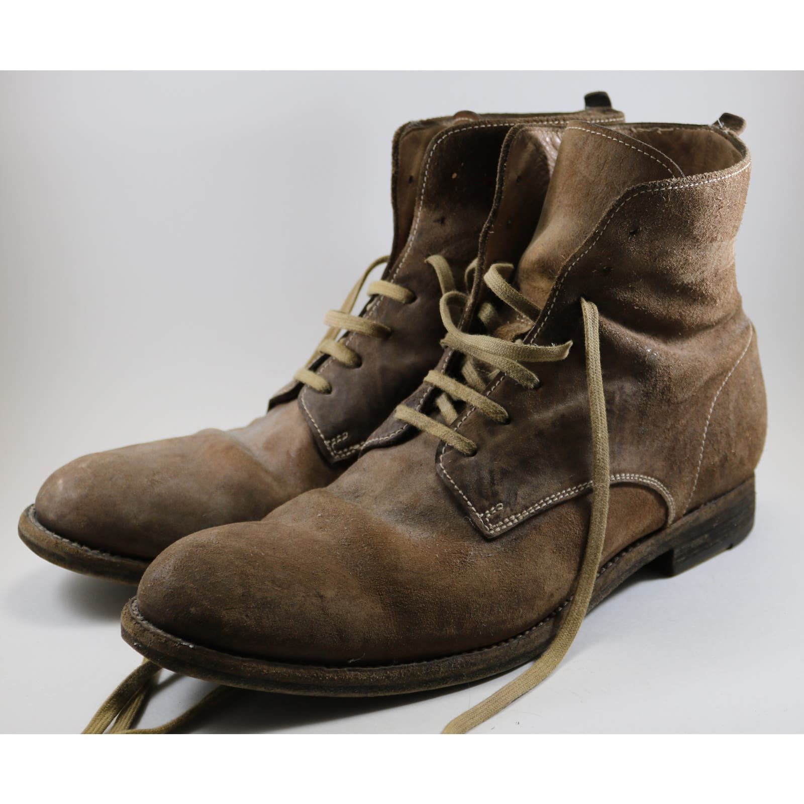 image of Officine Creative Laboratorio Suede Boots Size 42 in Brown, Men's