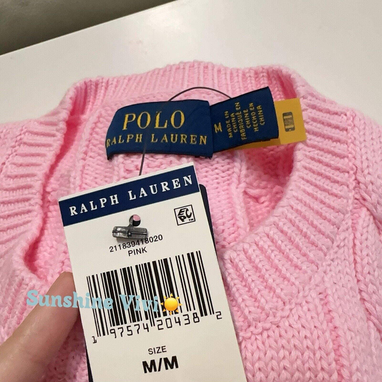 Ralph Lauren NEW Polo Ralph Lauren Cable Knit Cardigan Sweater Pink M Size M / US 6-8 / IT 42-44 - 6 Thumbnail