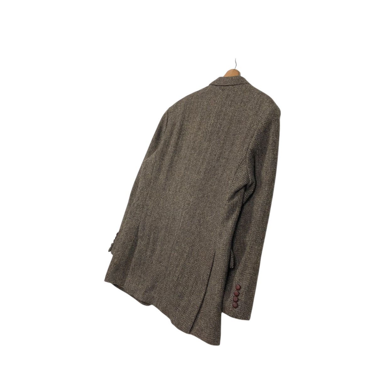 Harris Tweed 🔥VINTAGE WOOL HERRINGBONE JACKET HARRIS TWEED DOUBLE BREAST Size US M / EU 48-50 / 2 - 12 Thumbnail