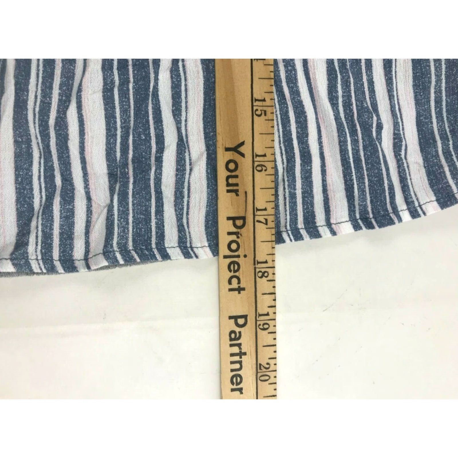 Vintage Rewind Tank Top Women's XS Blue & Gray Striped Sleeveless Elastic Blouse Shirt Size XS / US 0-2 / IT 36-38 - 4 Thumbnail