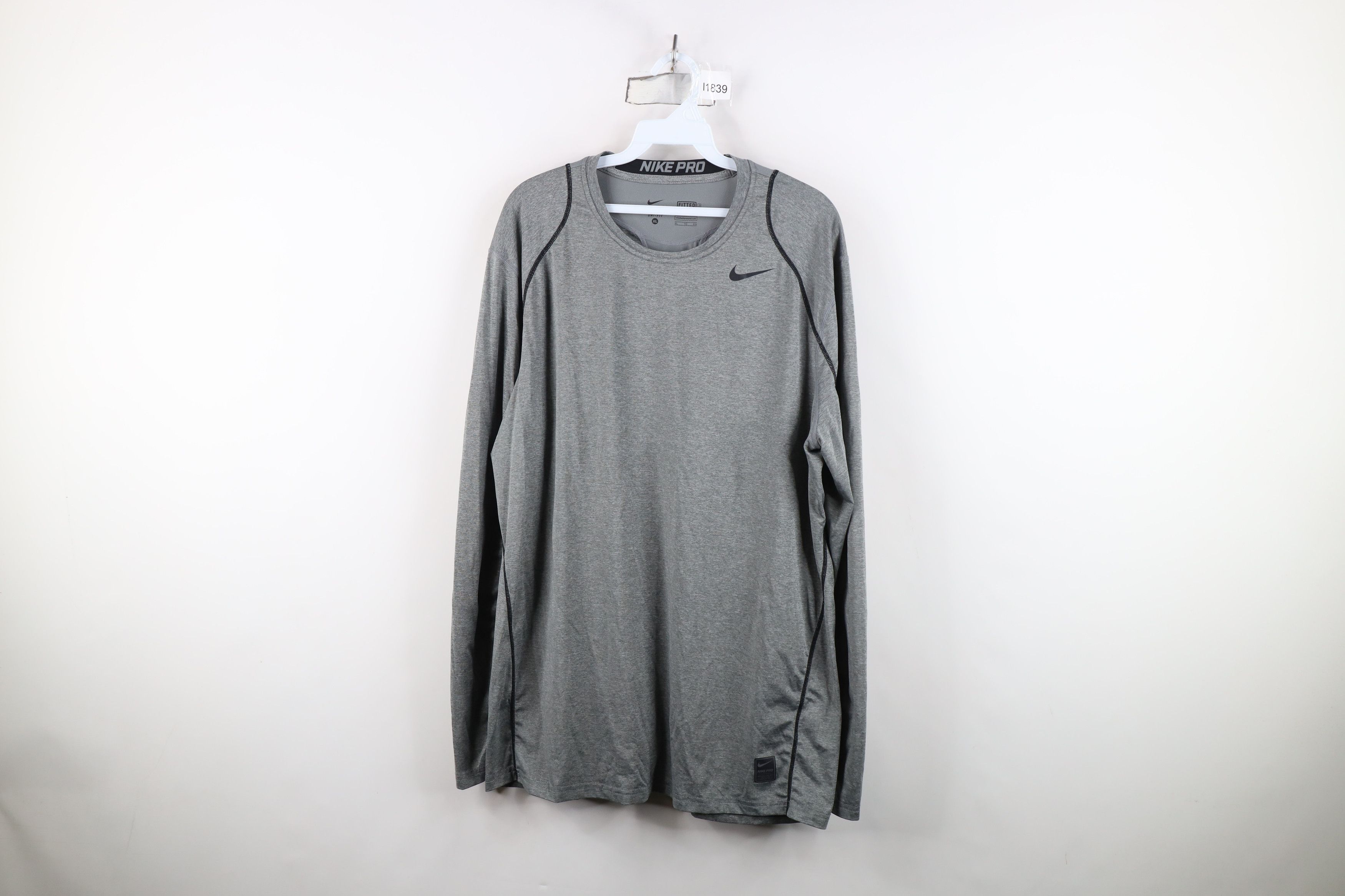 Nike Nike Pro Compression Long Sleeve Training Gym T-Shirt Gray Size US XL / EU 56 / 4 - 1 Thumbnail