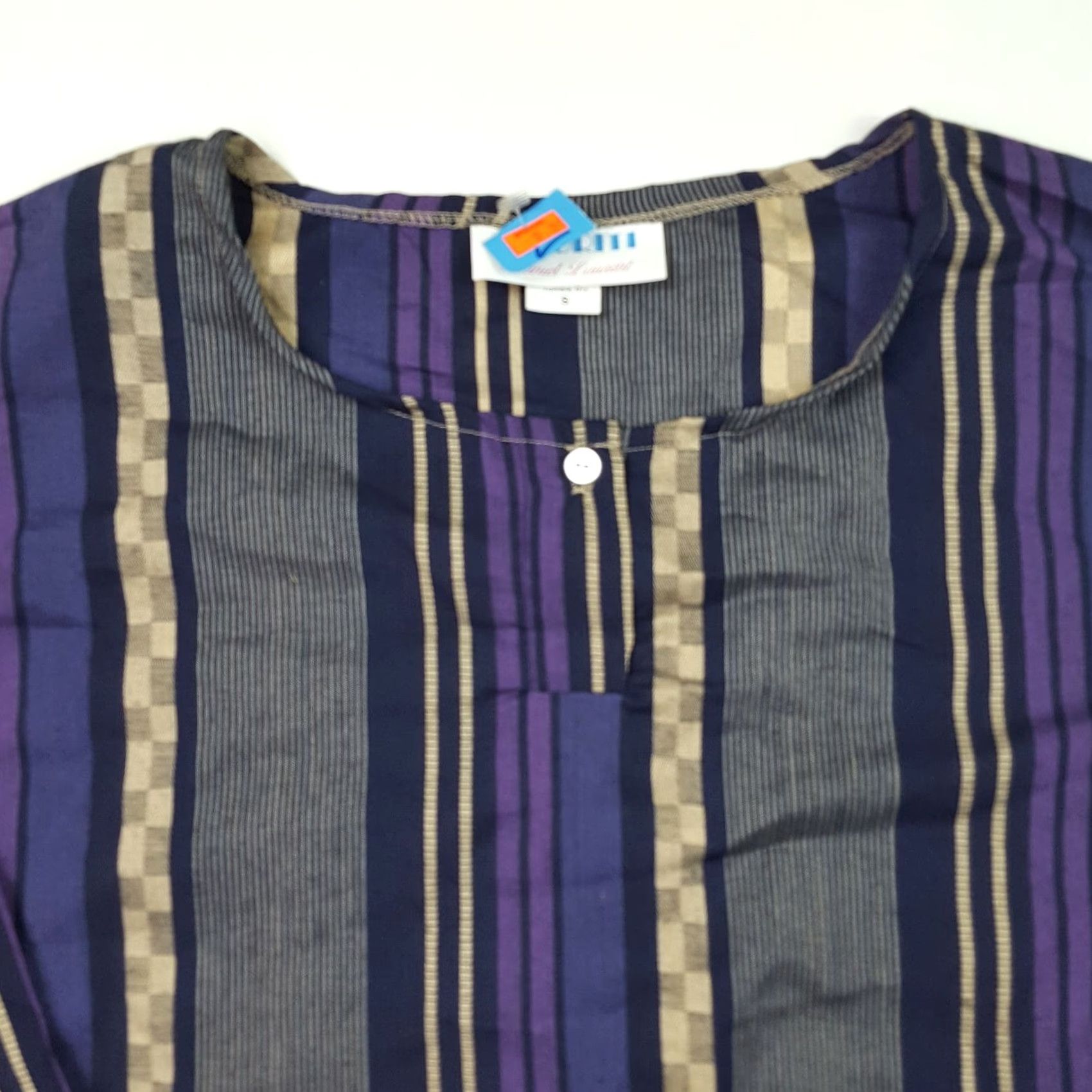 Vintage VINTAGE Daniel Laurent Purple Striped Polo Shirt Women Size S Casual 80s Preppy Golf Size S / US 4 / IT 40 - 2 Thumbnail