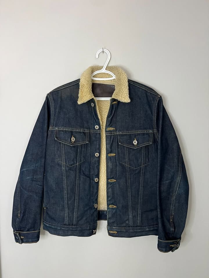 Naked & Famous Naked & Famous "Left Hand Twill" Sherpa Denim Jacket Size US M / EU 48-50 / 2 - 1 Thumbnail