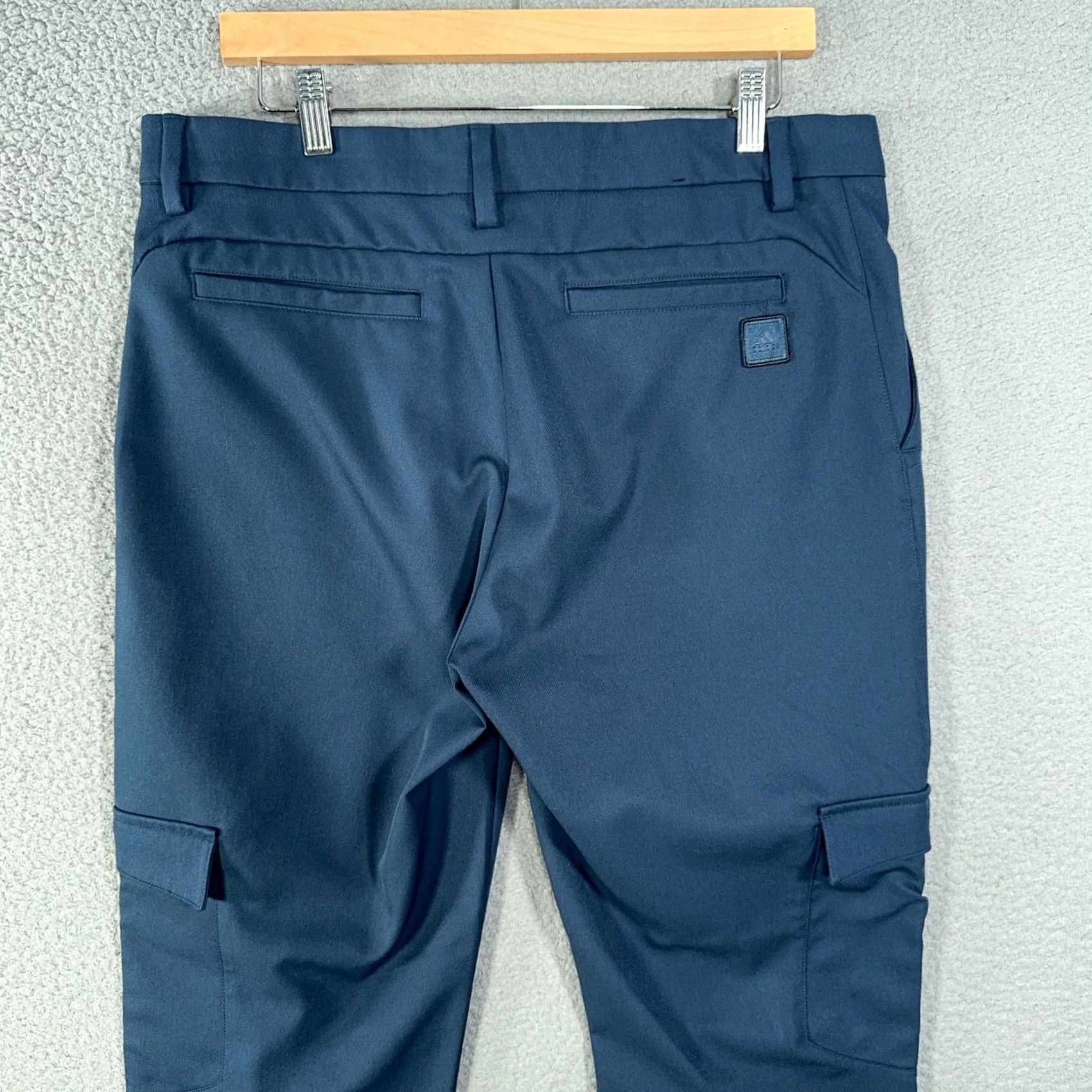 Adidas Adidas Cargo Pants Mens 34x29 Blue Track Pants Casual Stretch Pockets Regular finish: City Sports Size US 33 - 6 Thumbnail