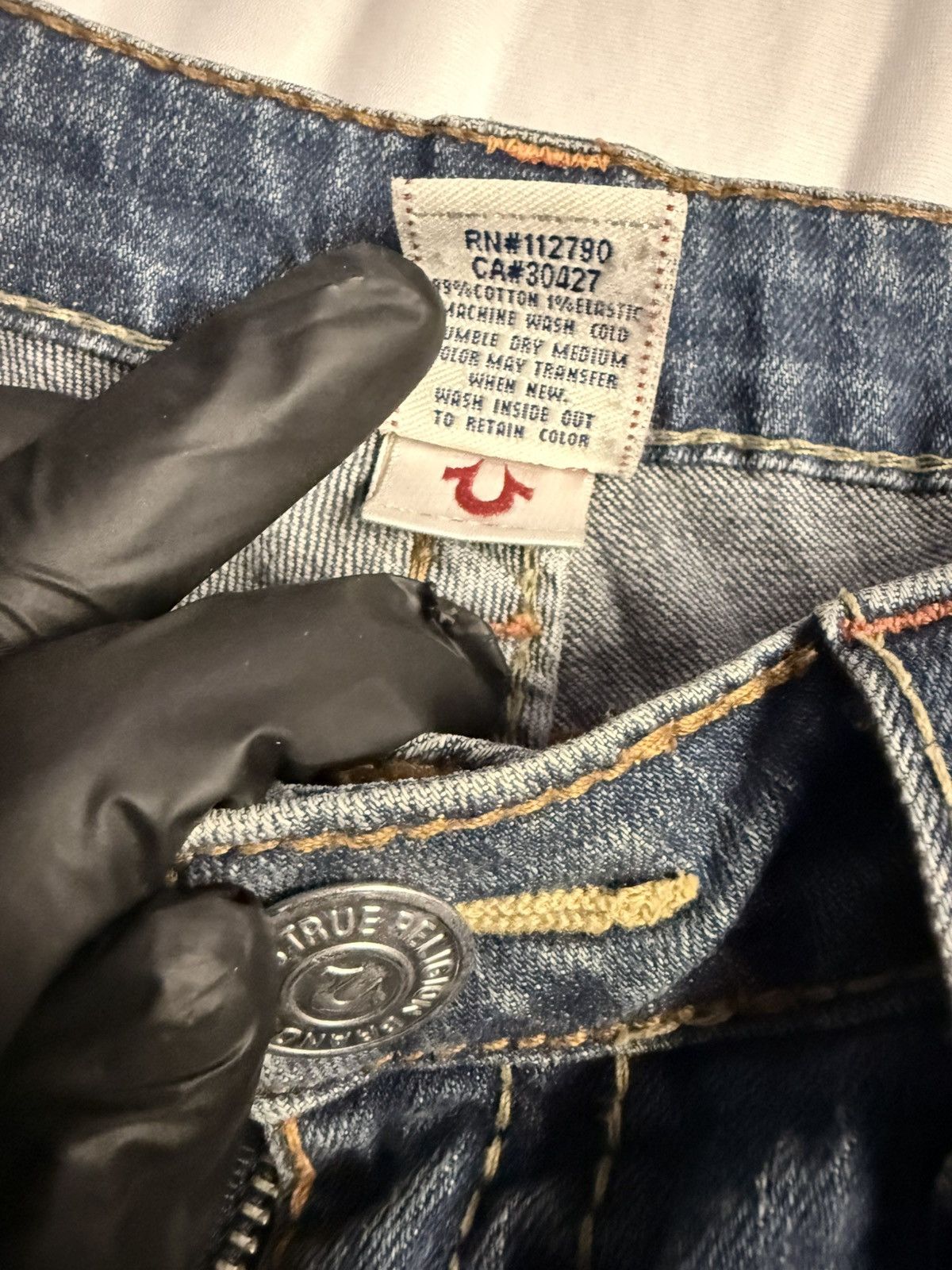 True Religion Vintage Y2K Stella Big T True Religion Aged Denim Jeans Size 30" / US 8 / IT 44 - 9 Thumbnail