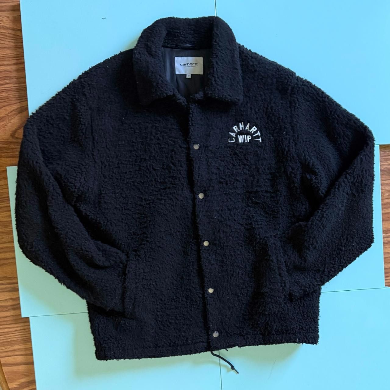 Carhartt Wip Carhartt WIP Arch Coach Black Sherpa-Style Jacket - Medium Size US M / EU 48-50 / 2 - 2 Thumbnail