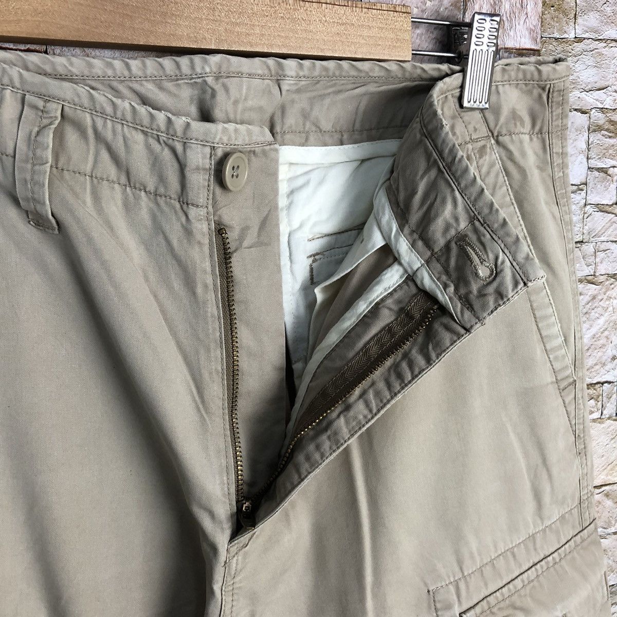 Japanese Brand Top Valu Brown Cargo Multipocket Pants #A719 Size US 32 / EU 48 - 14 Thumbnail
