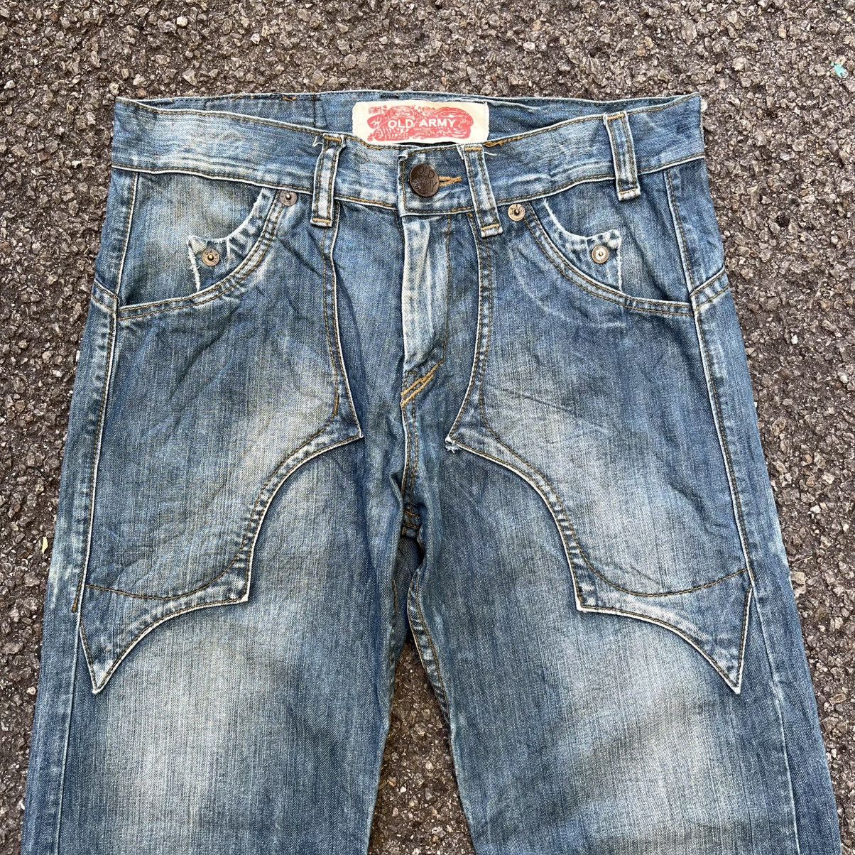 Hysteric Glamour Flare Jeans Baggy Loose Old Army Punk Styled Boot Cut Denim Size US 32 / EU 48 - 3 Thumbnail