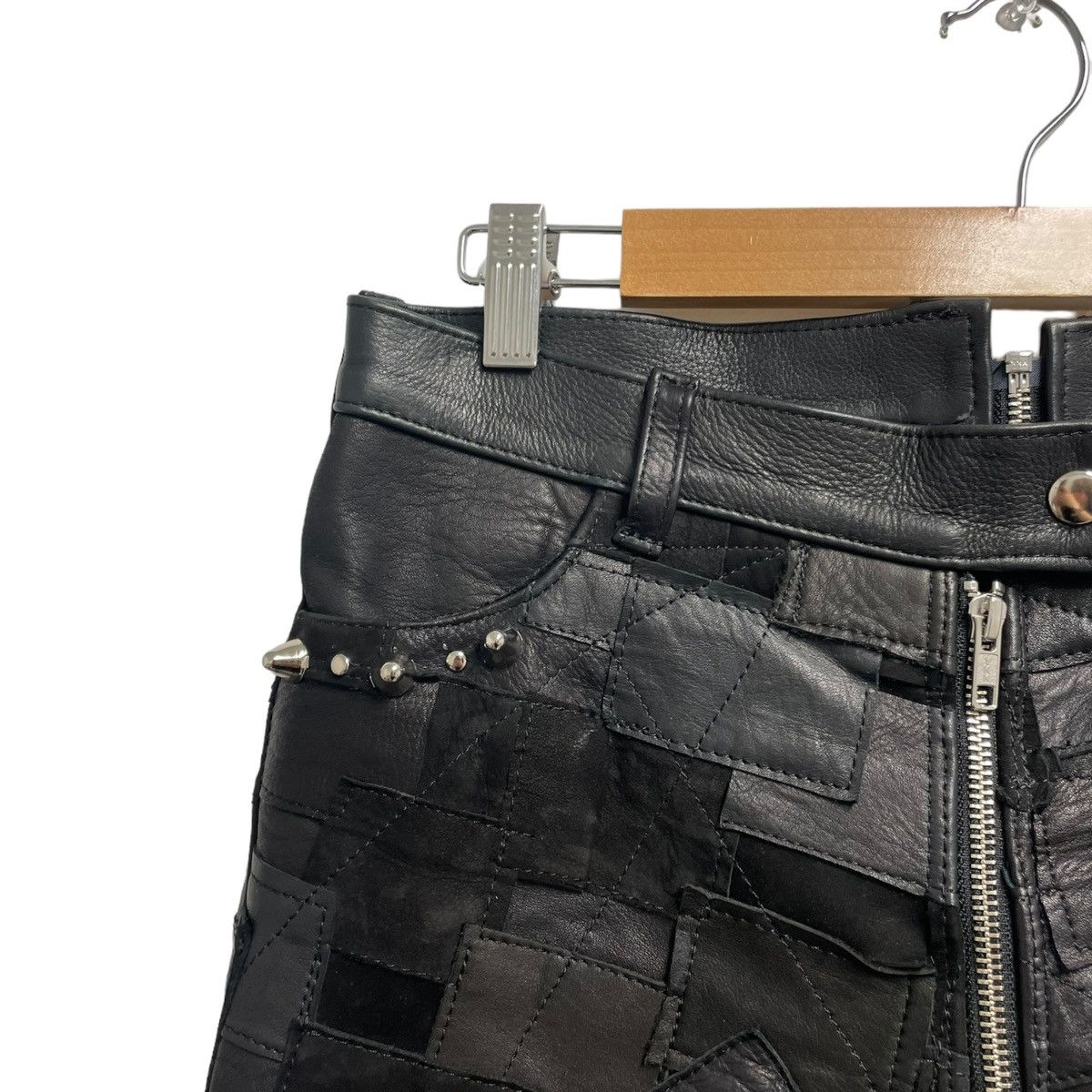 Designer Ginzi leather scab crust pants Size US 30 / EU 46 - 3 Thumbnail