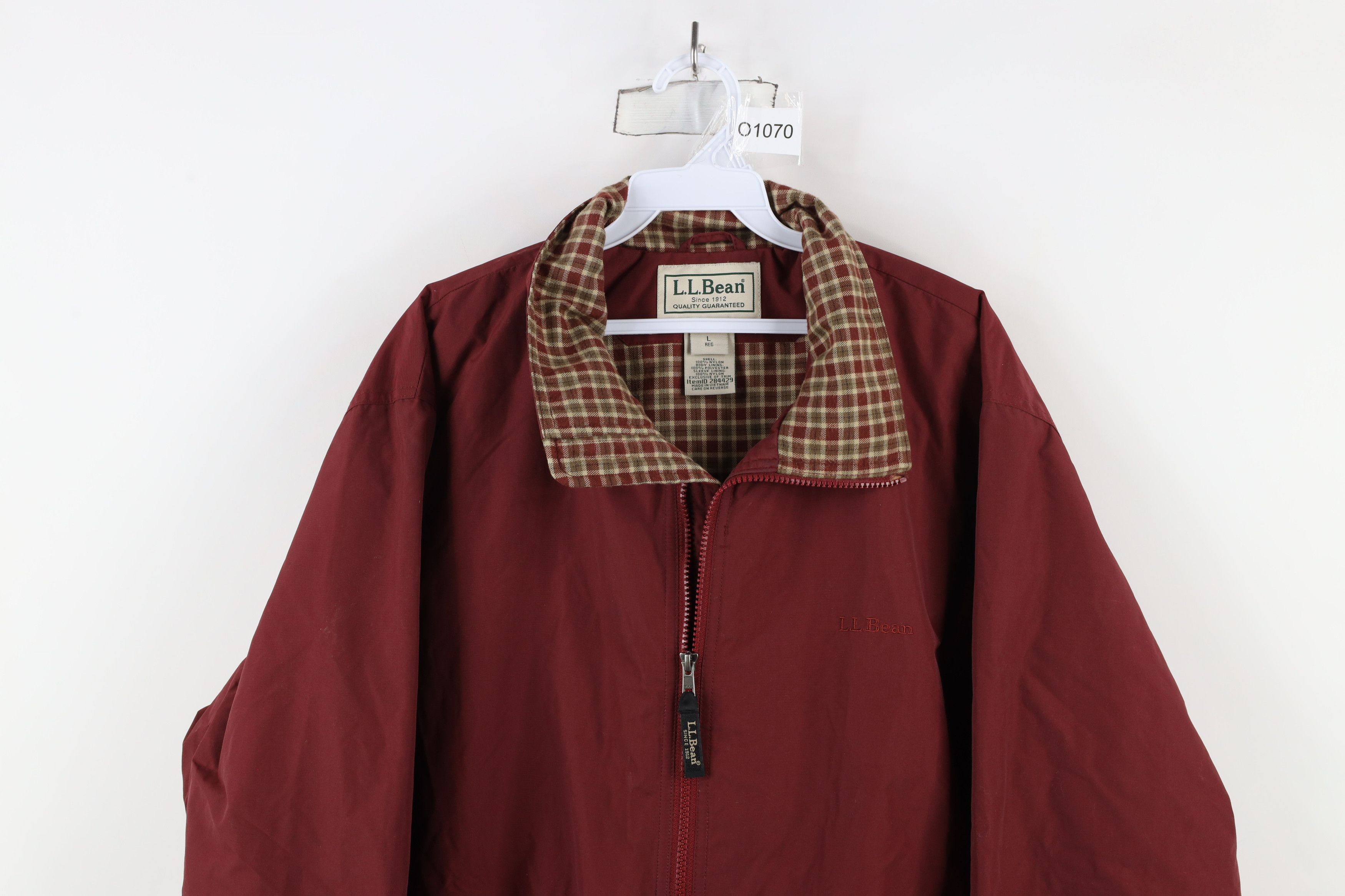 L.L. Bean × Vintage Vintage LL Bean Flannel Lined Full Zip Bombe Jacket Red Size US L / EU 52-54 / 3 - 2 Thumbnail