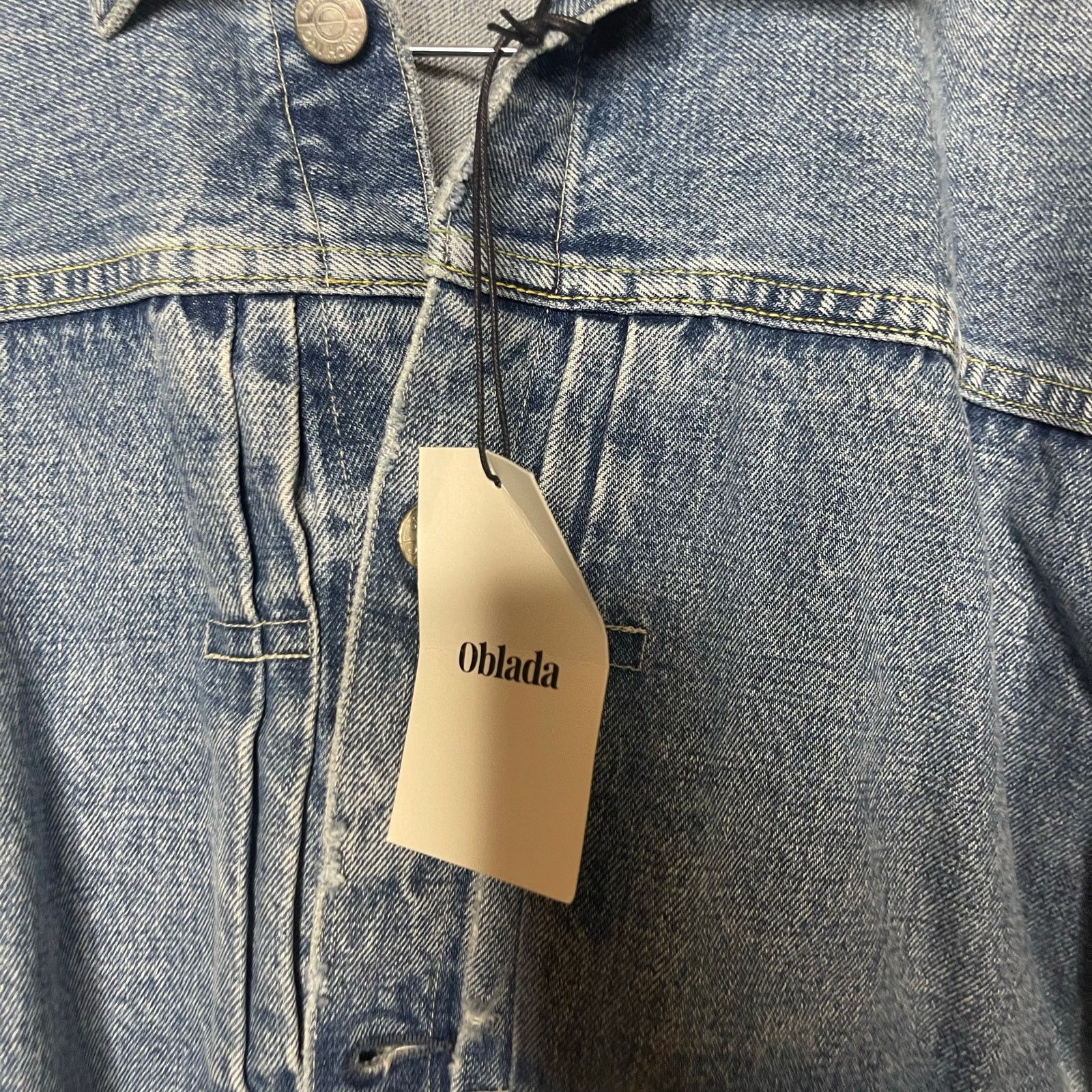 Other New Oblada Japanese Denim Jacket in Vintage Blue Unisex Sz M Size US M / EU 48-50 / 2 - 4 Thumbnail
