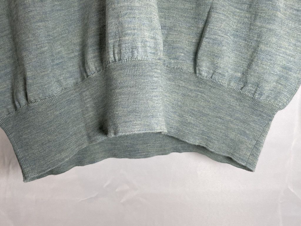 Brunello Cucinelli BRUNELLO CUCINELLI Green V Neck Cashmere Silk Sweater Size US M / EU 48-50 / 2 - 6 Thumbnail