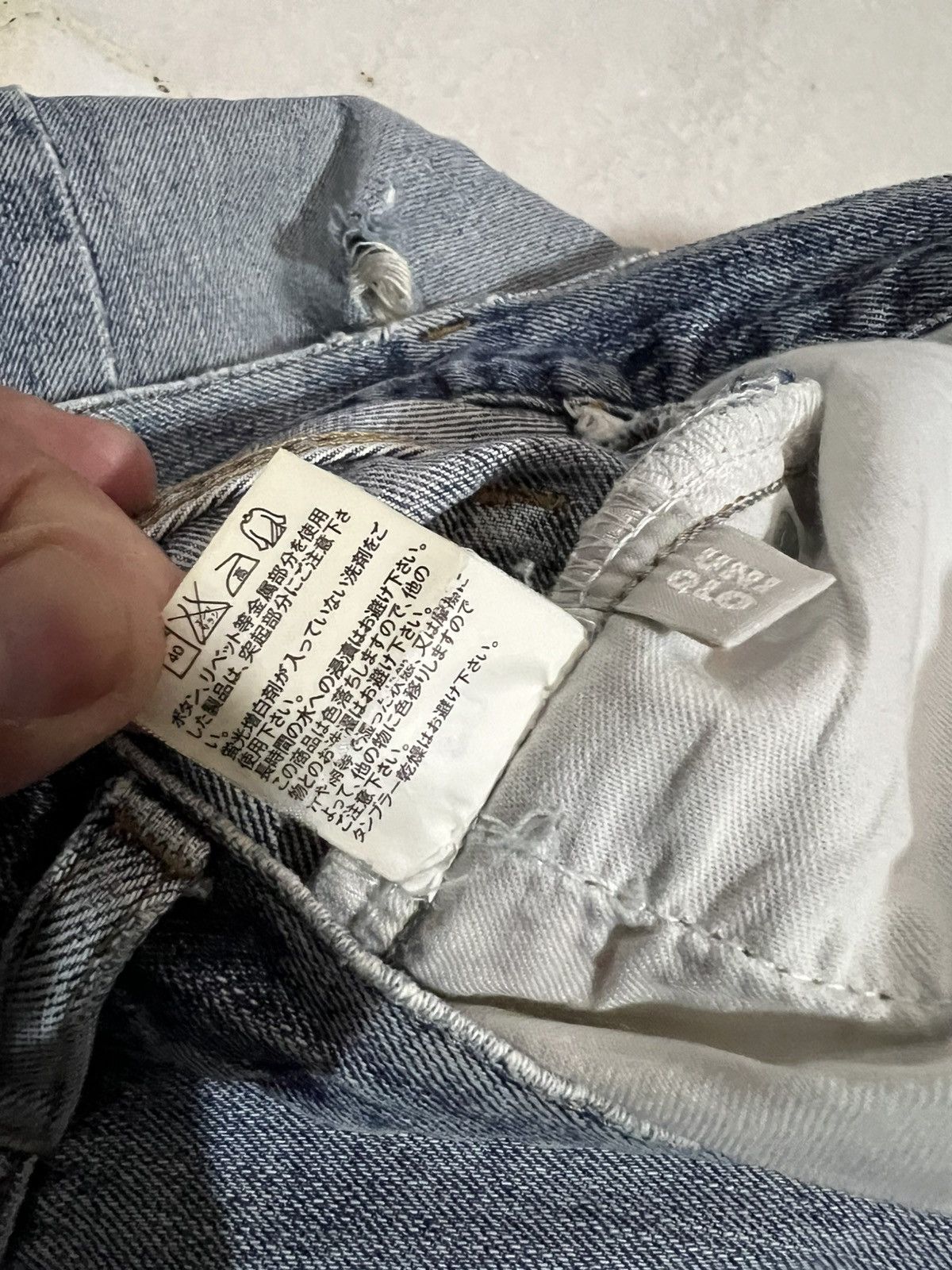 If Six Was Nine × Japanese Brand × Vintage 💥90’s💥Vintage Uniqlo Ripped Distress Jean Japan Size US 30 / EU 46 - 21 Thumbnail