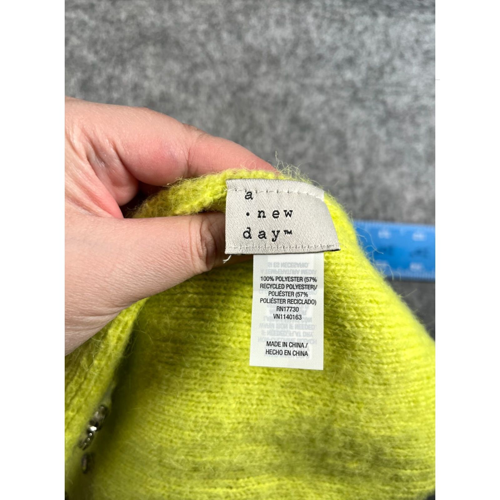 Vintage A New Day Beanie Toque Women One Size Neon Green Knit Jewel 100% Polyester NEW Size ONE SIZE - 7 Thumbnail
